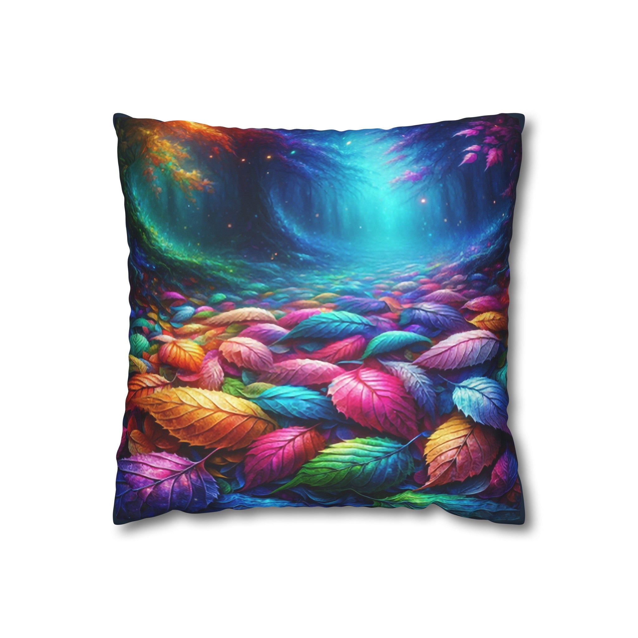 Magical leaves (1) - Suede Square Pillowcase