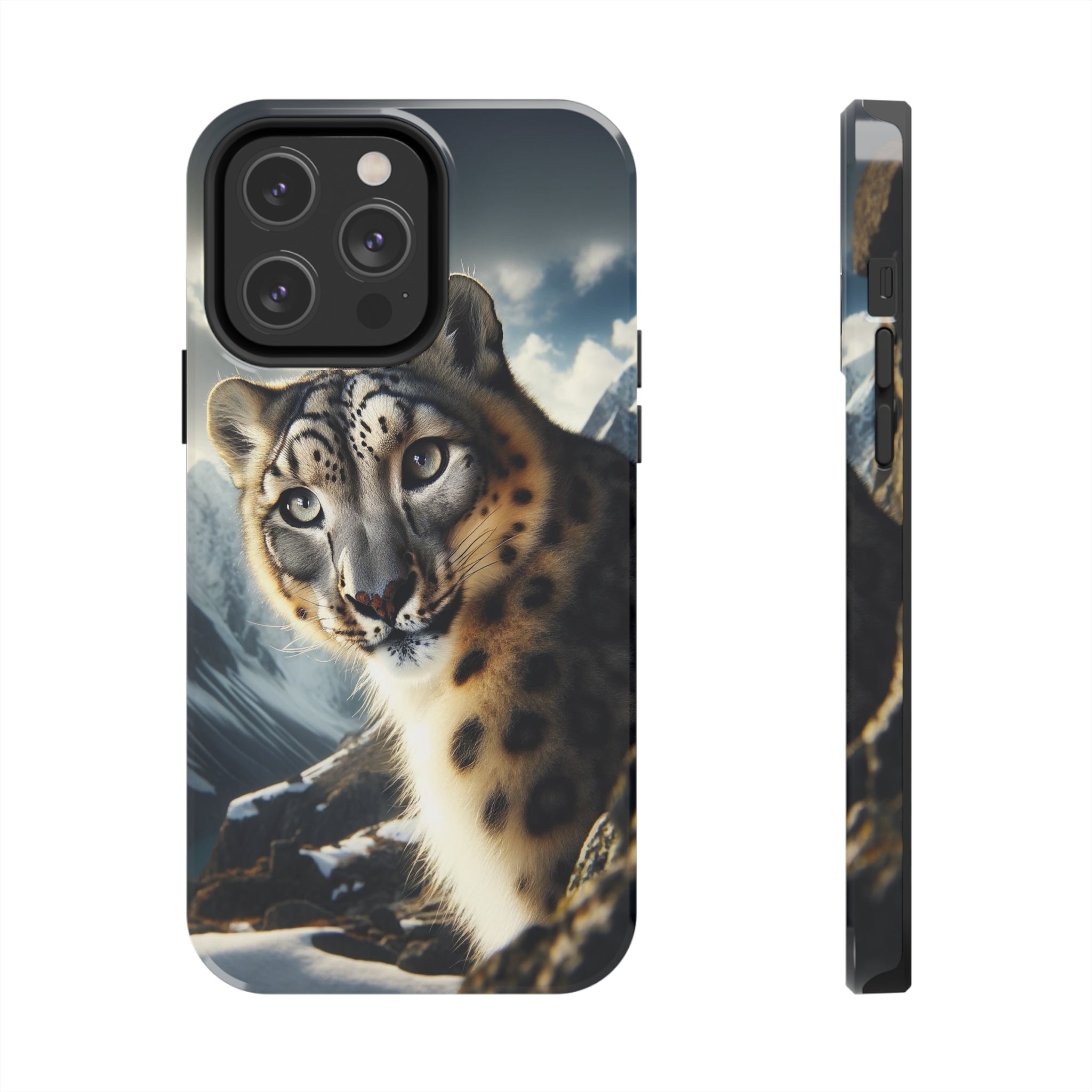 Curious Snow Leopard - Tough Phone Case