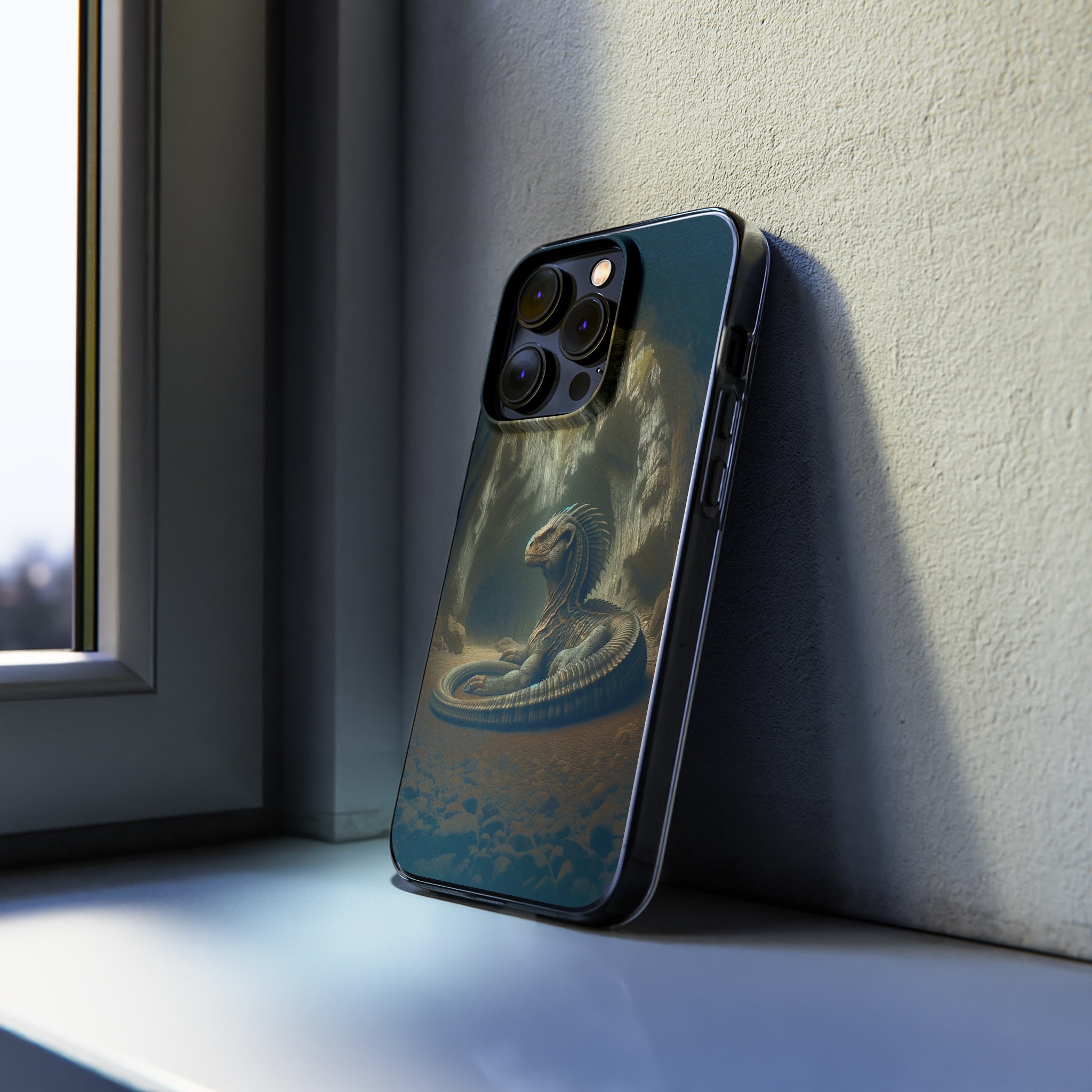 Basilisk in a cave - Soft Phone Case