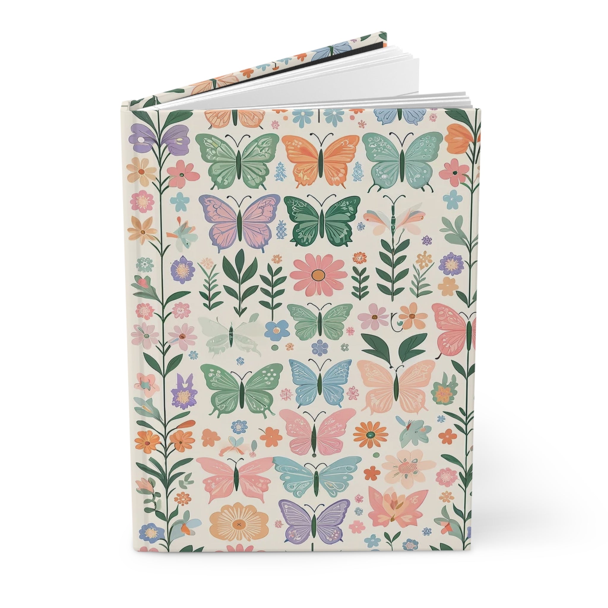 Butterflies and flowers - Hardcover Notebook