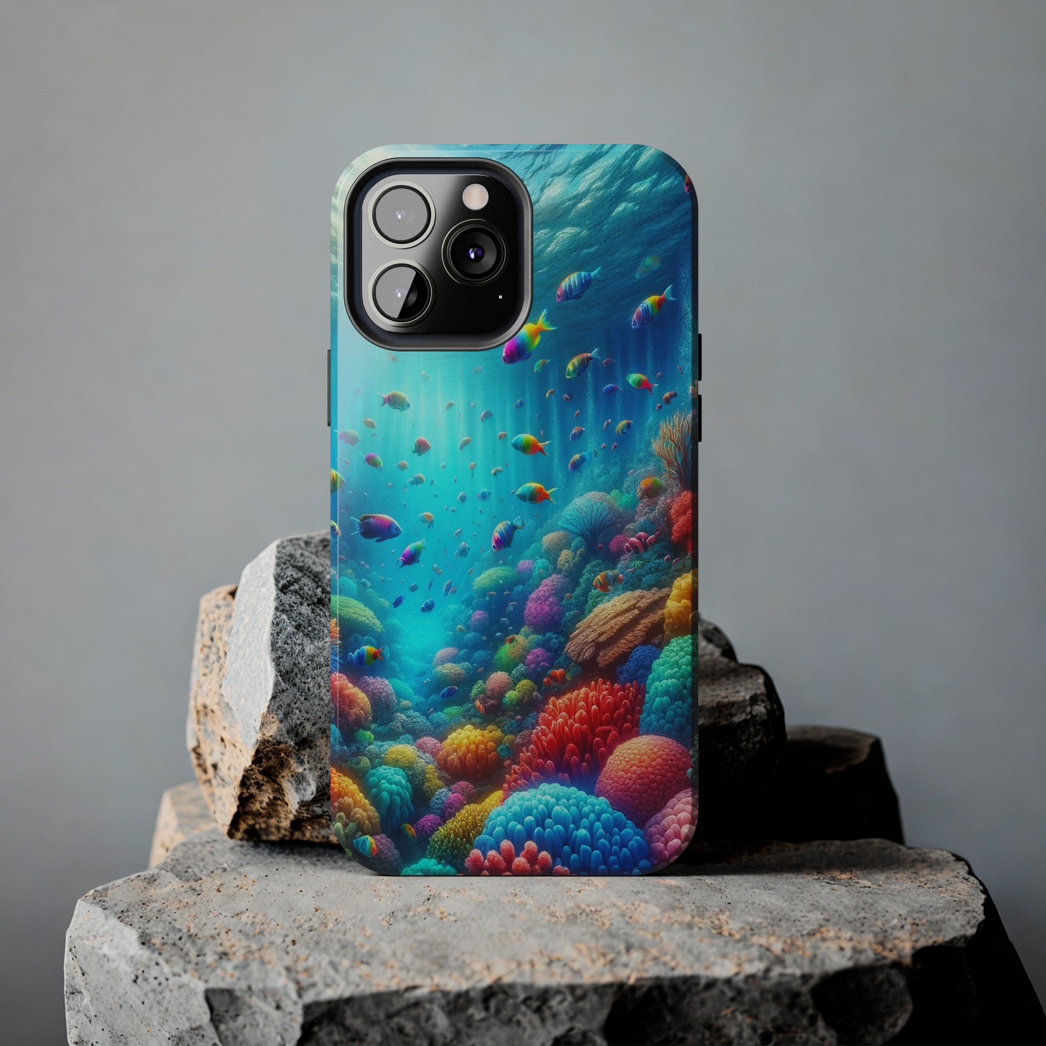 Coloured fish and coral reef - Tough Phone Case