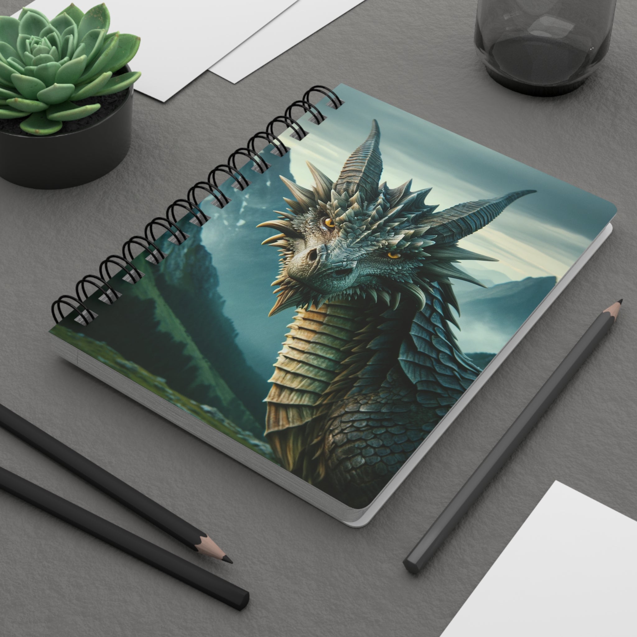 A curious dragon - Spiral Notebook