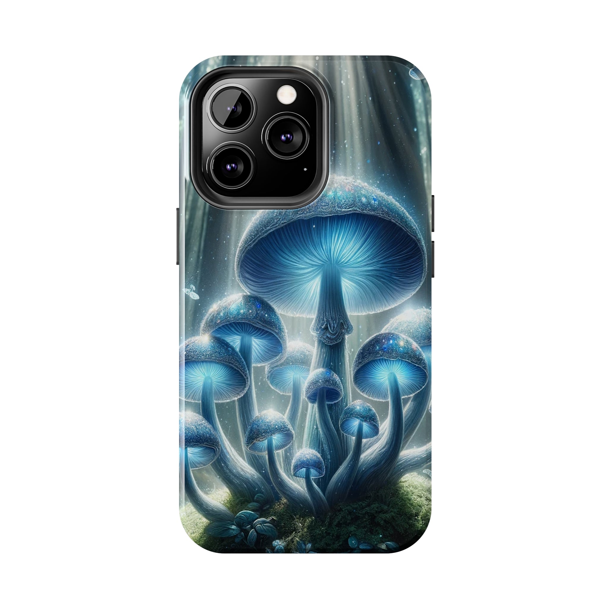 Light blue mushrooms - Tough Phone Case