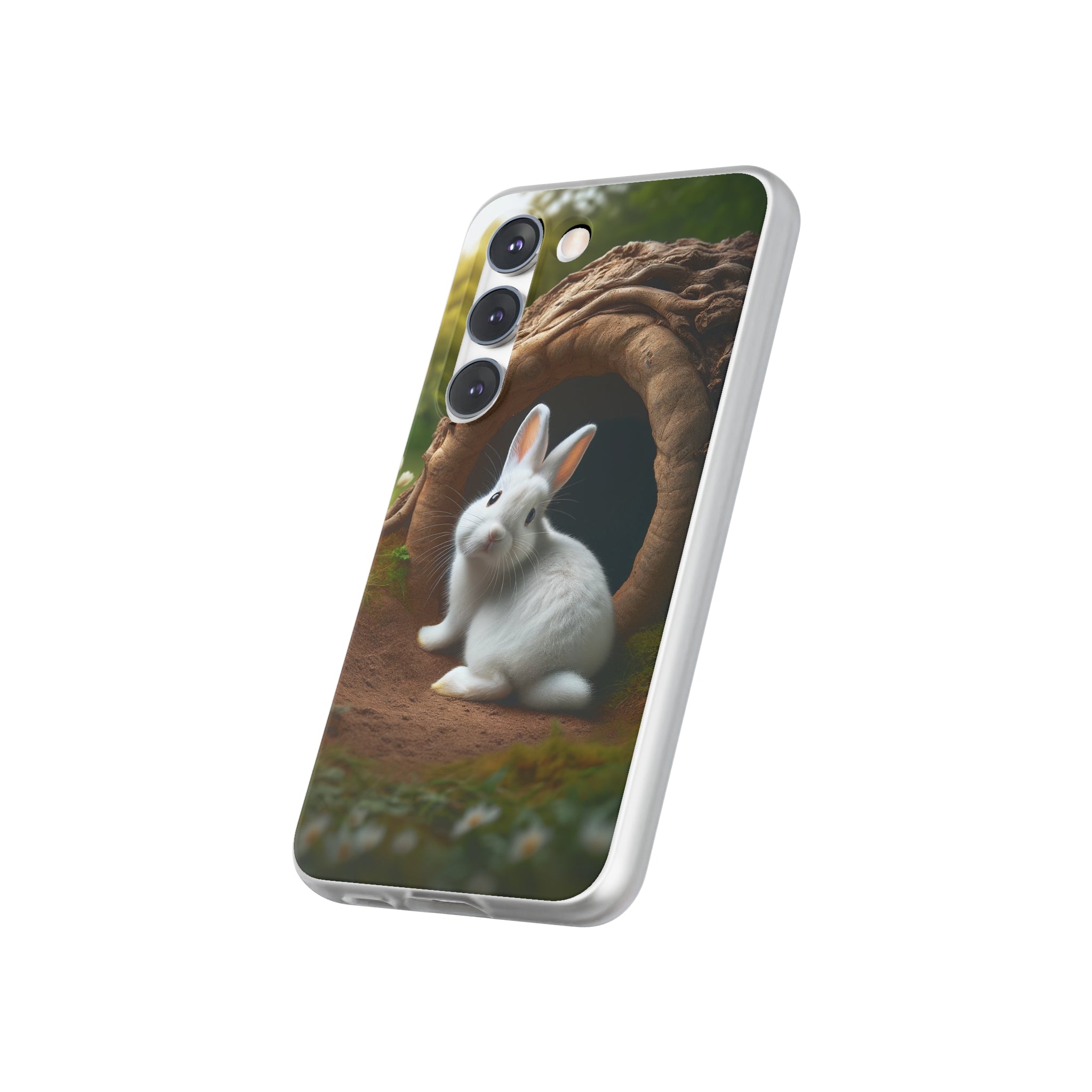 Curious, white rabbit - Flexi Case (Samsung only)