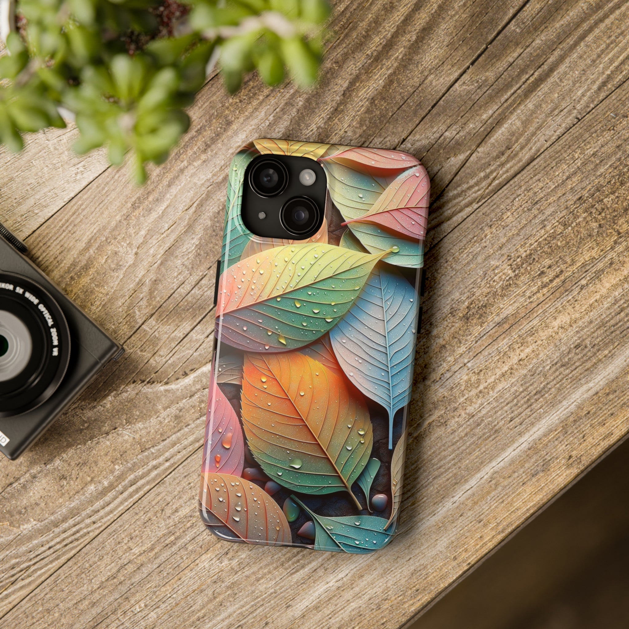 Pastel coloured leaves - Tough Phone Case