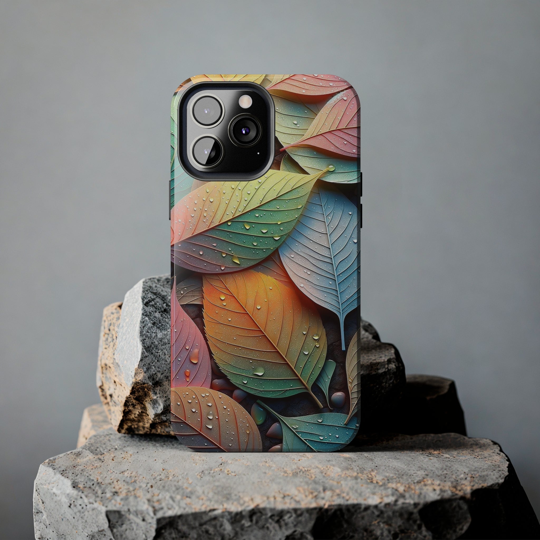 Pastel coloured leaves - Tough Phone Case