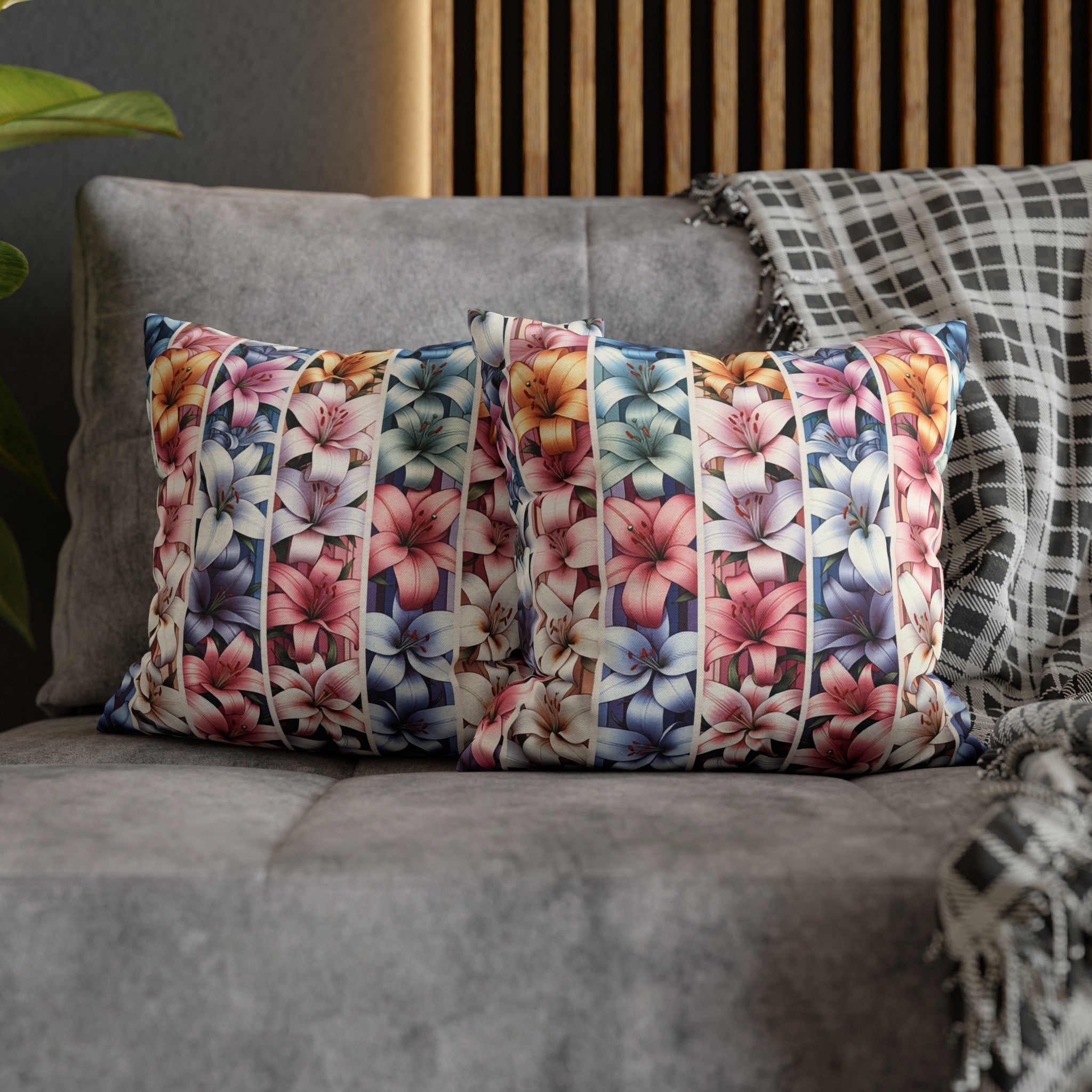 Lilies 5 - Polyester Square Pillowcase