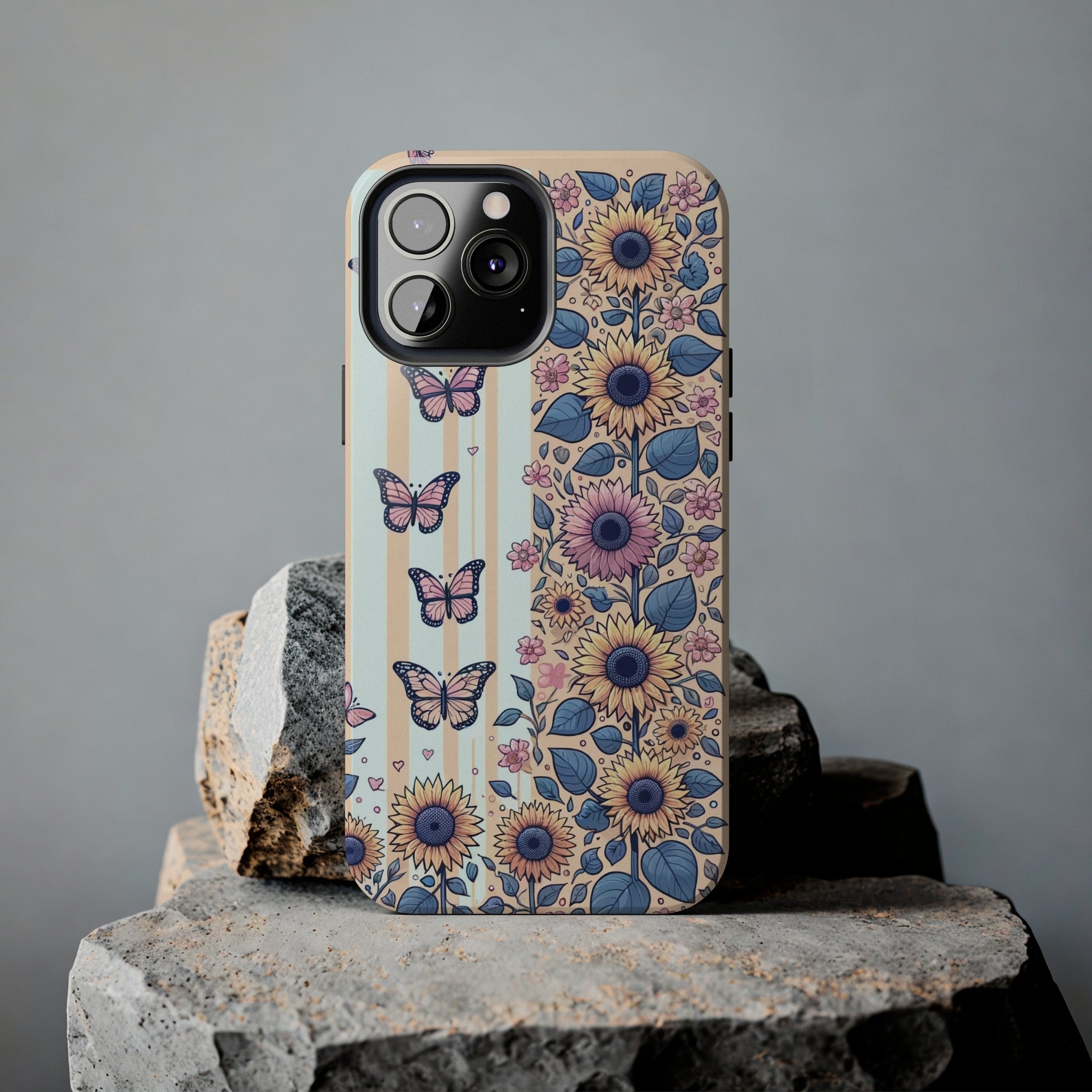 Butterflies and Sunflowers - Tough Phone Case