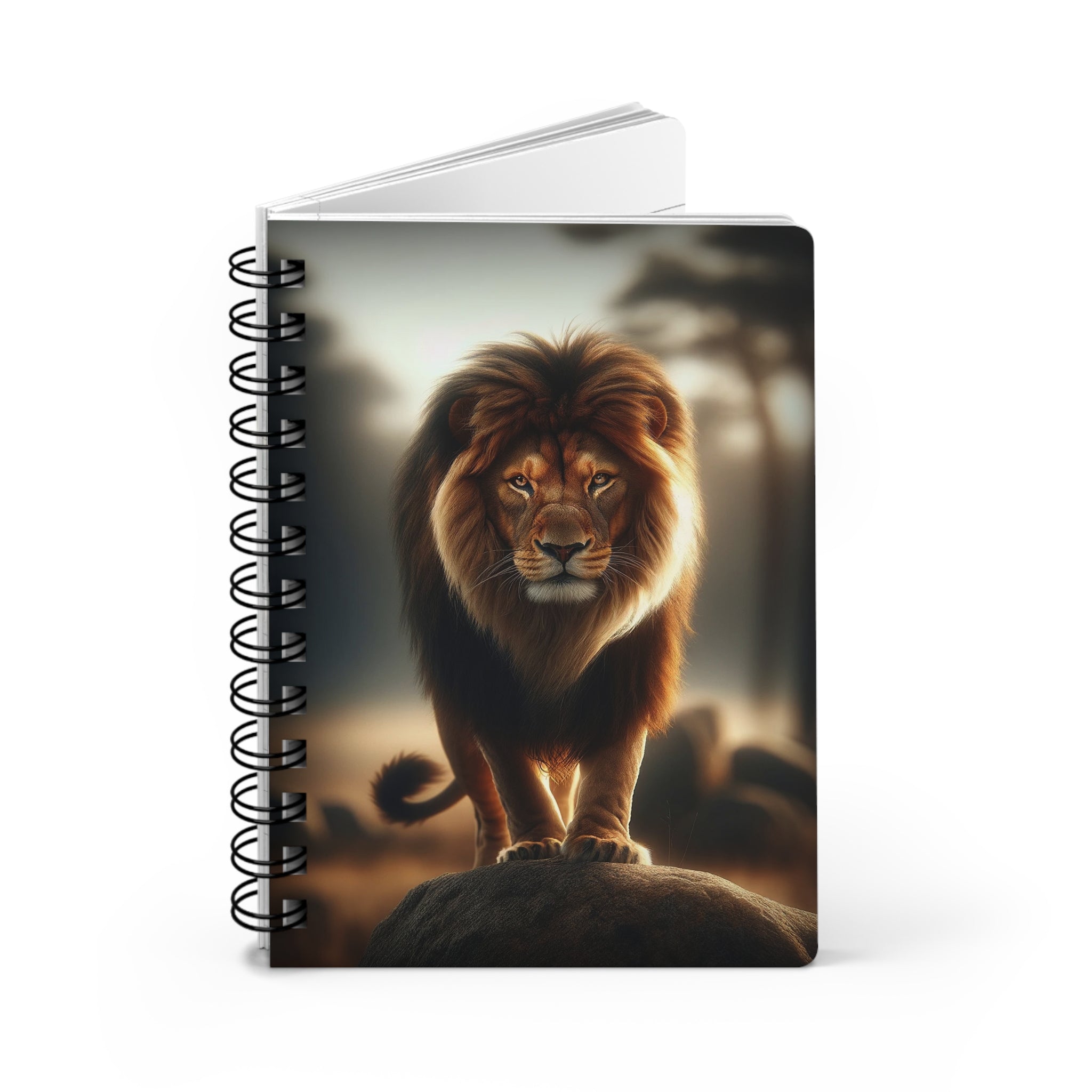 A curious lion 2 - Spiral Notebook