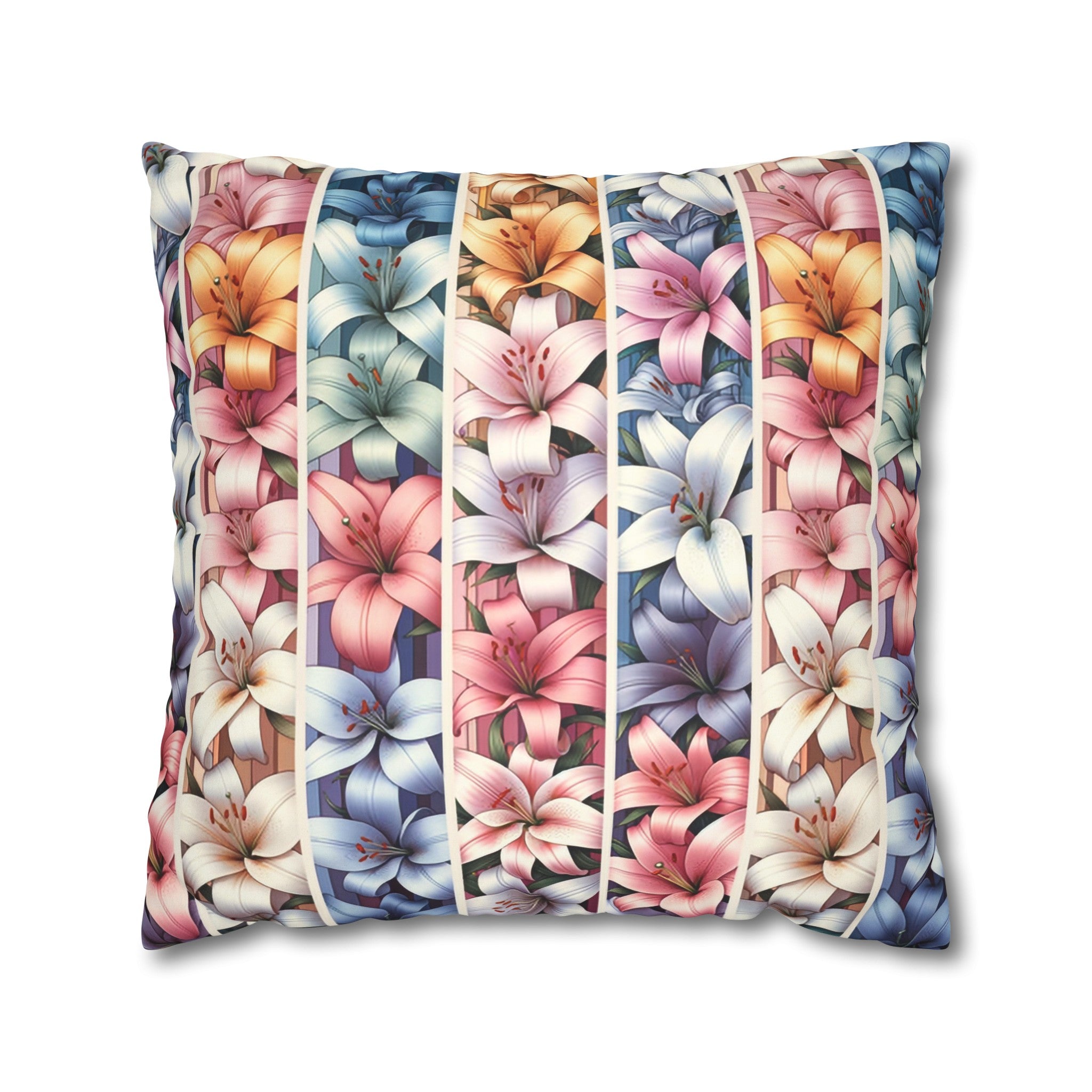 Lilies (5) - Suede Square Pillowcase