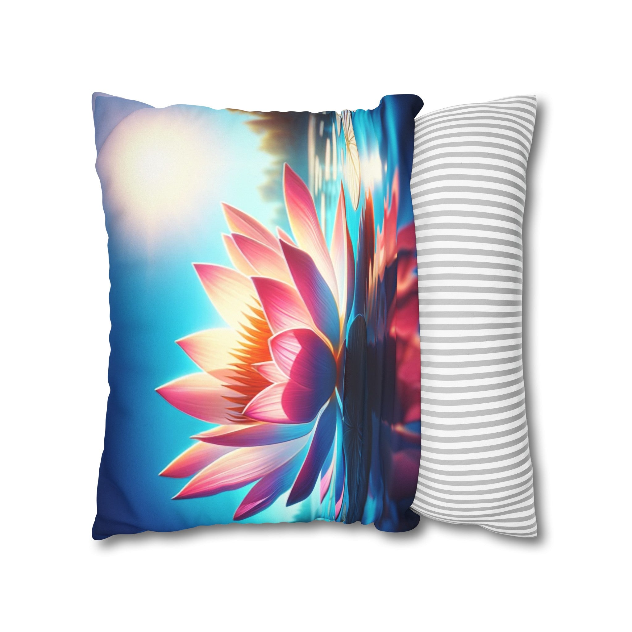 Lotus Flower (2) - Suede Square Pillowcase