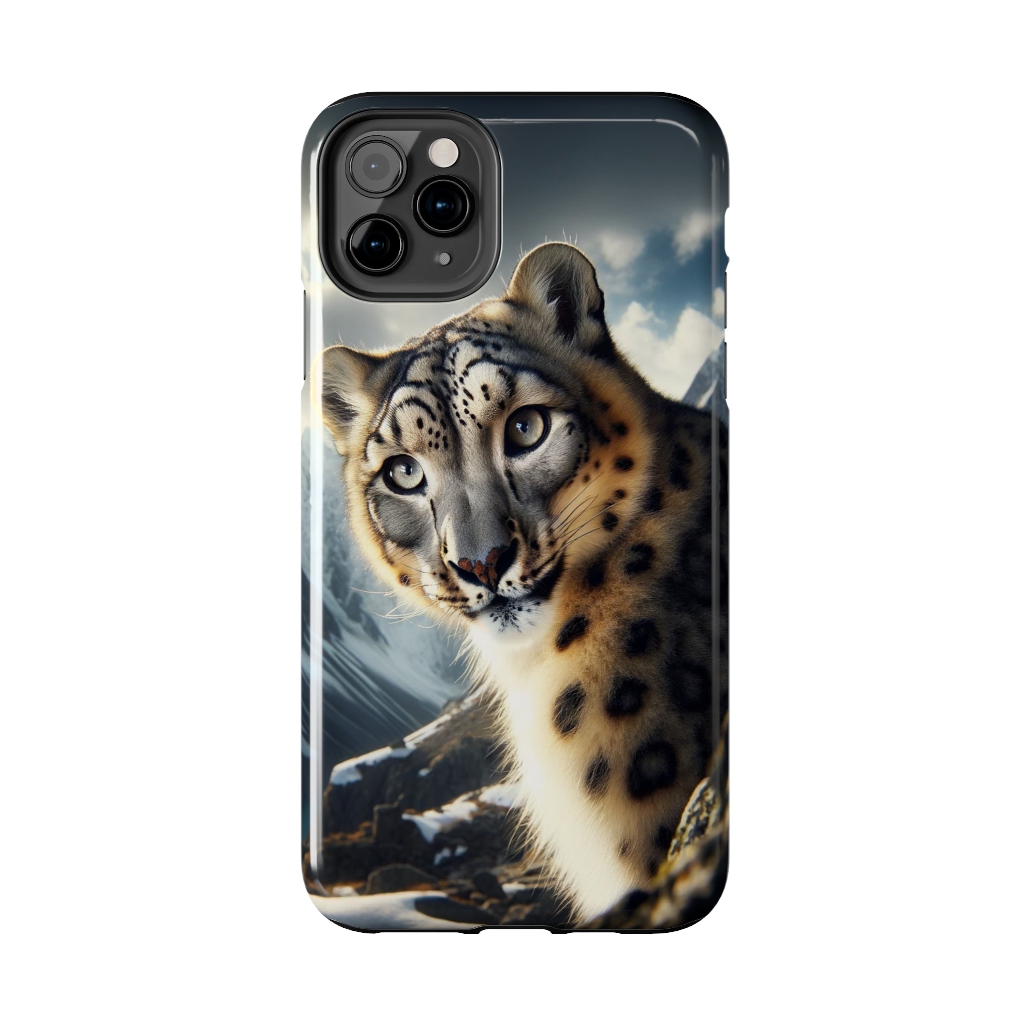 Curious Snow Leopard - Tough Phone Case