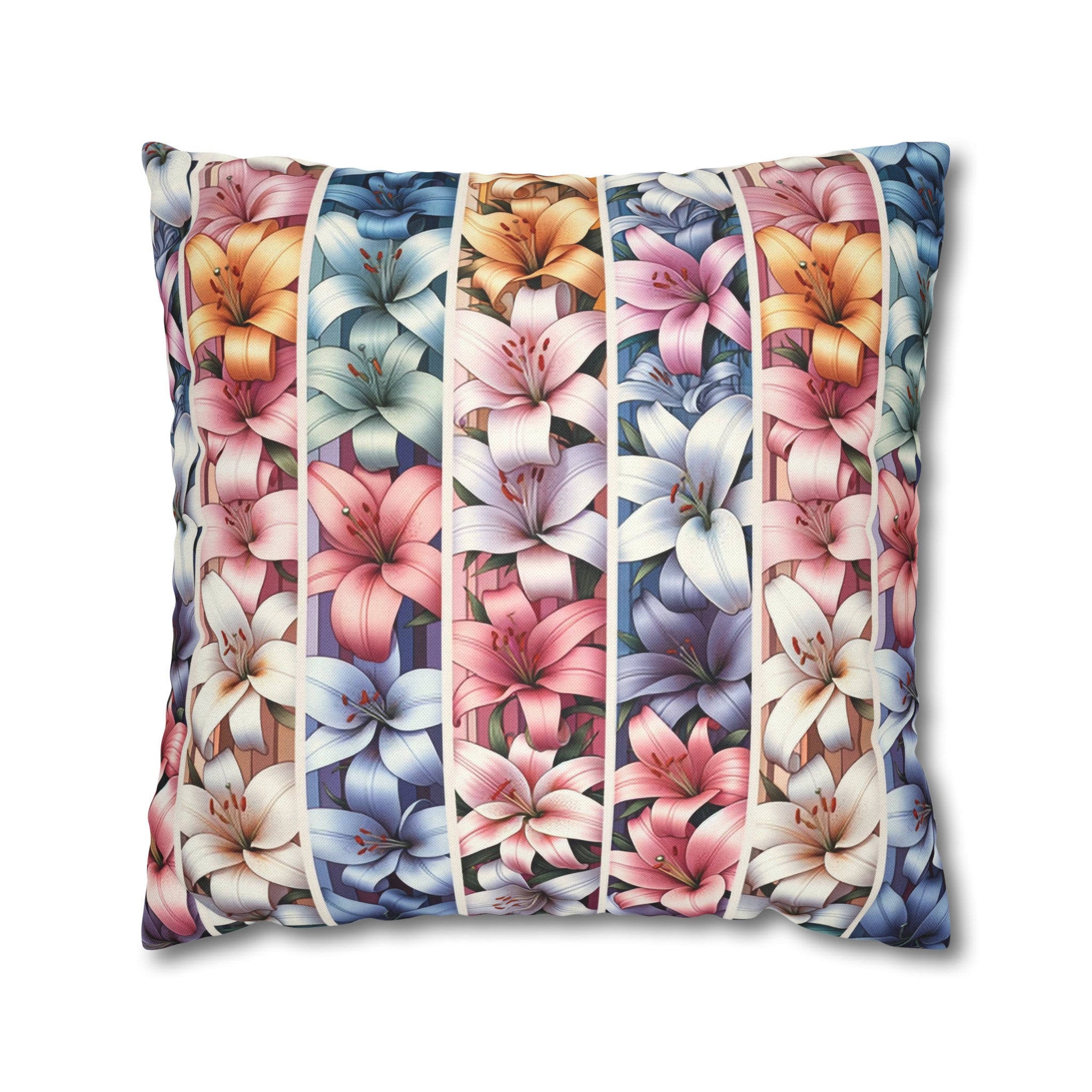 Lilies 5 - Polyester Square Pillowcase