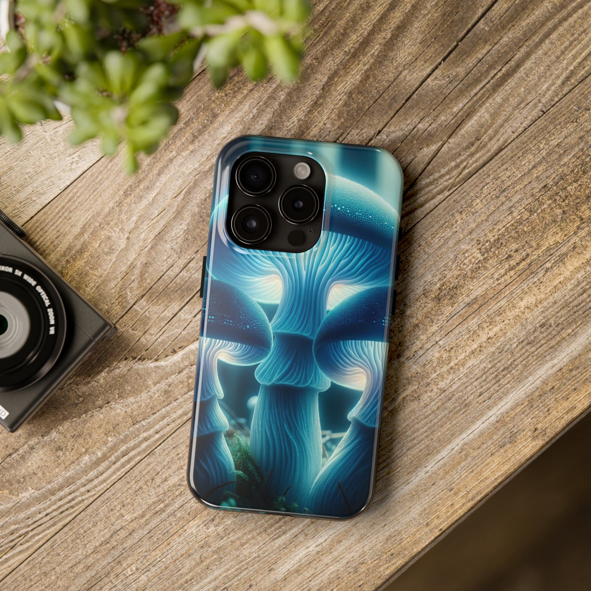 Blue Mushrooms - Tough Phone Case