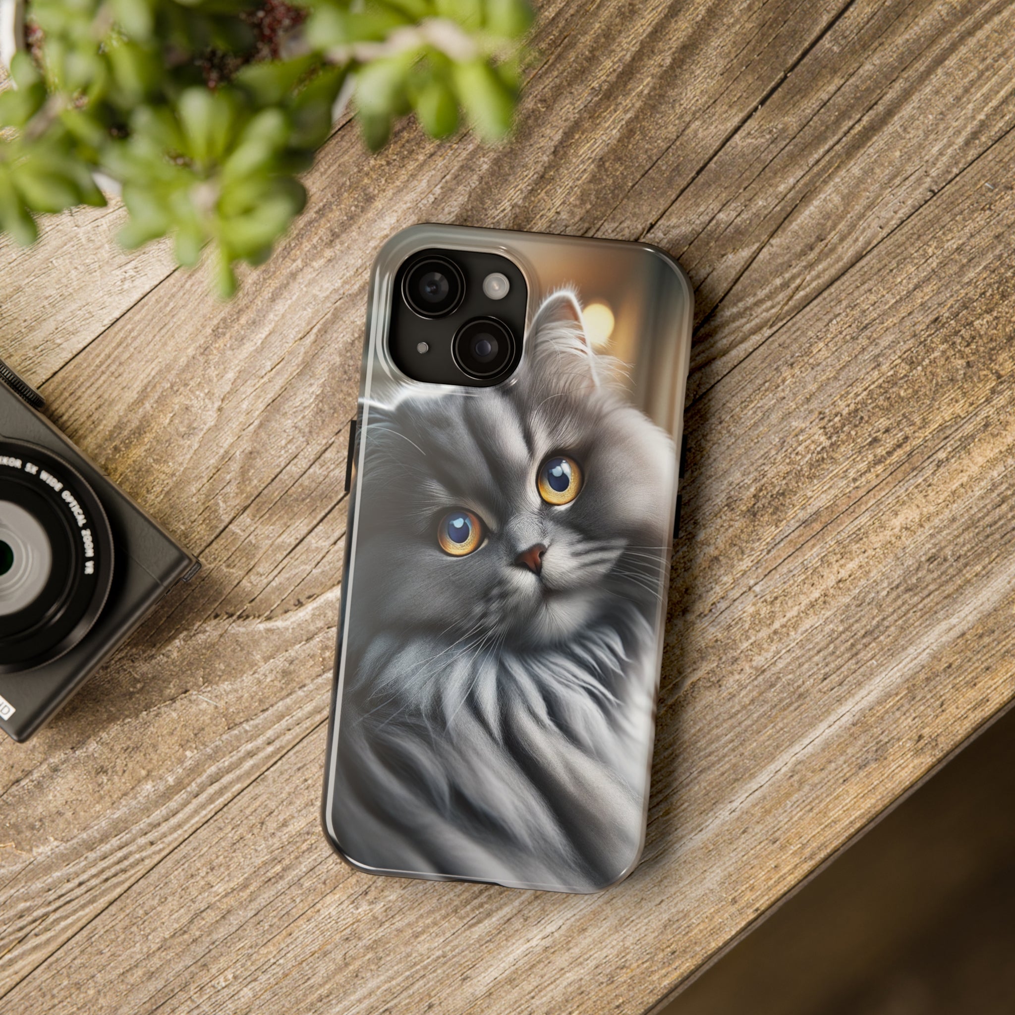 Grey cat - Tough Phone Case