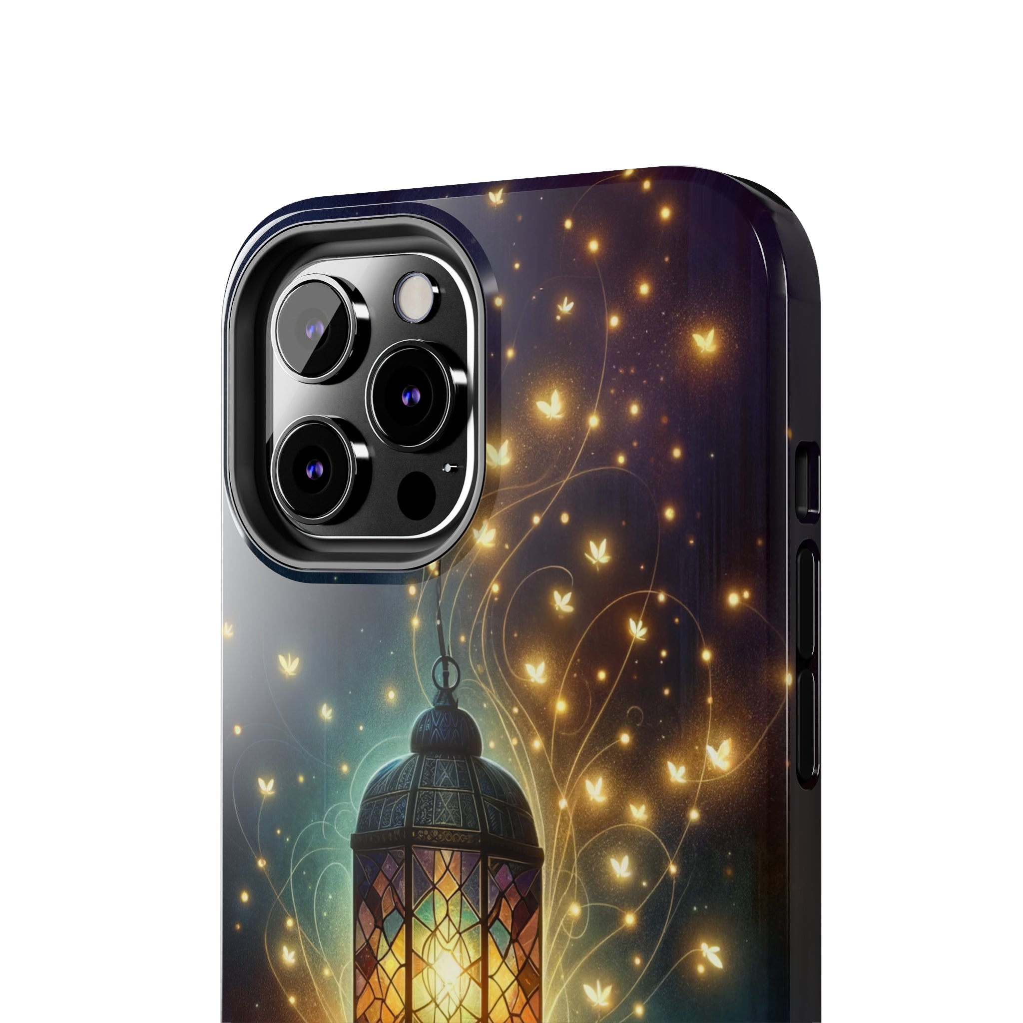 Fireflies around lamp - Tough Phone Case