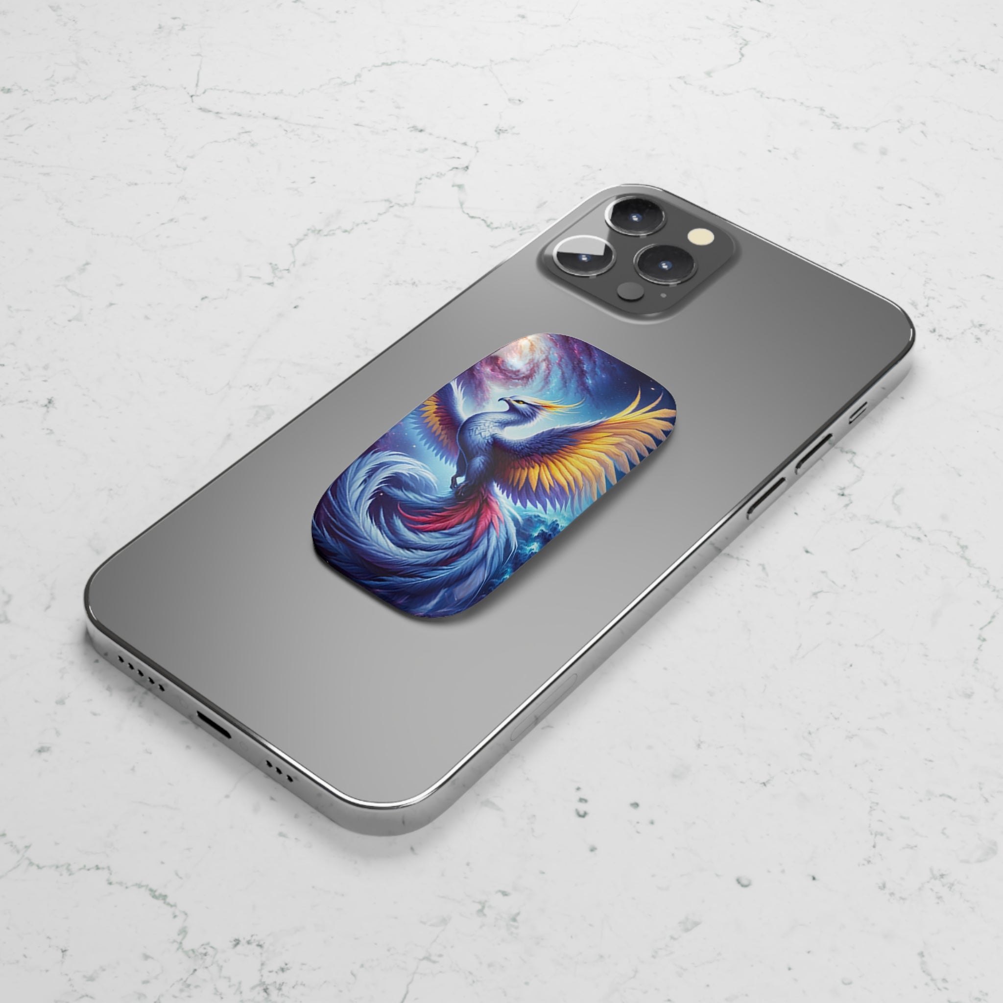 White Phoenix - Phone Click-On Grip