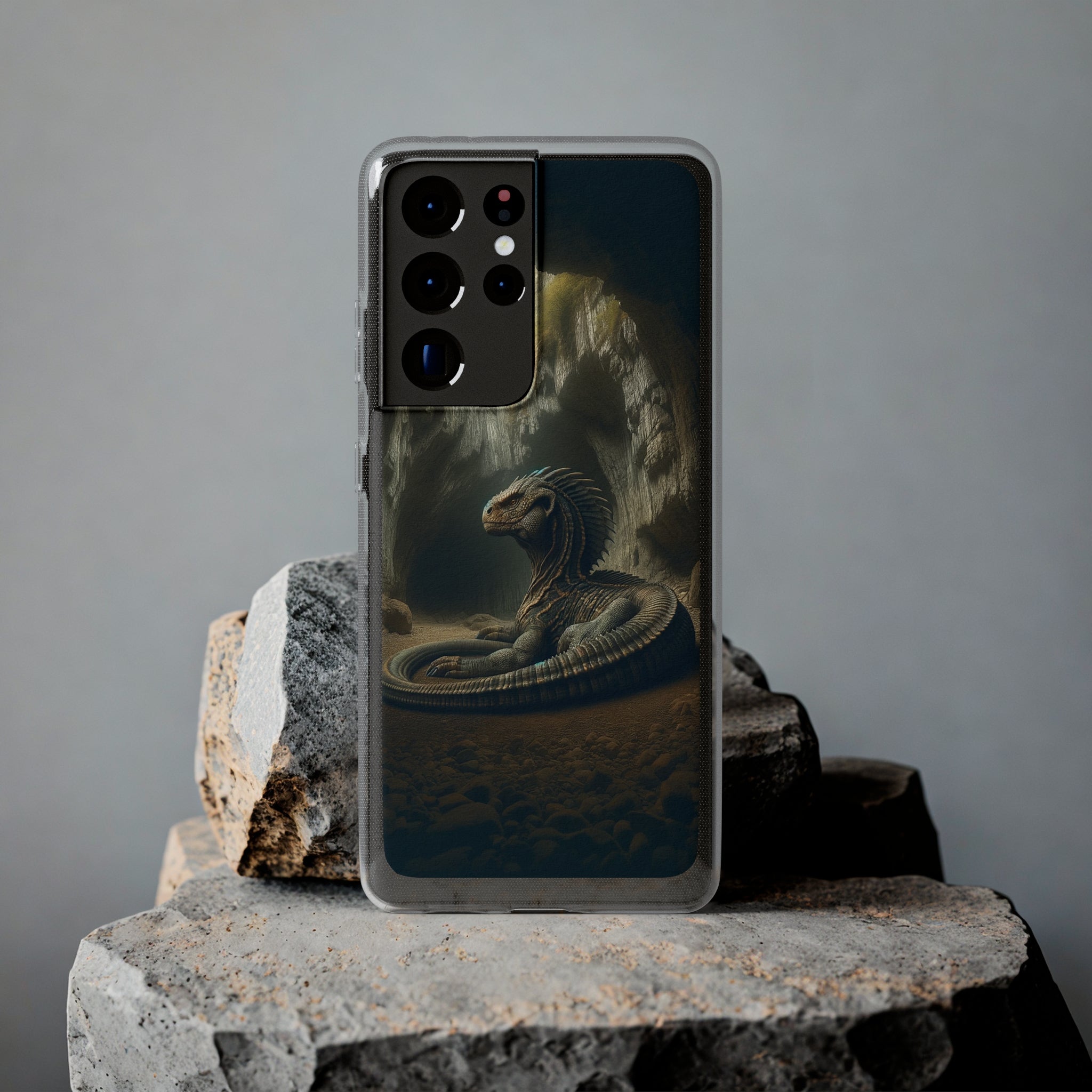 Basilisk in a cave - Soft Phone Case