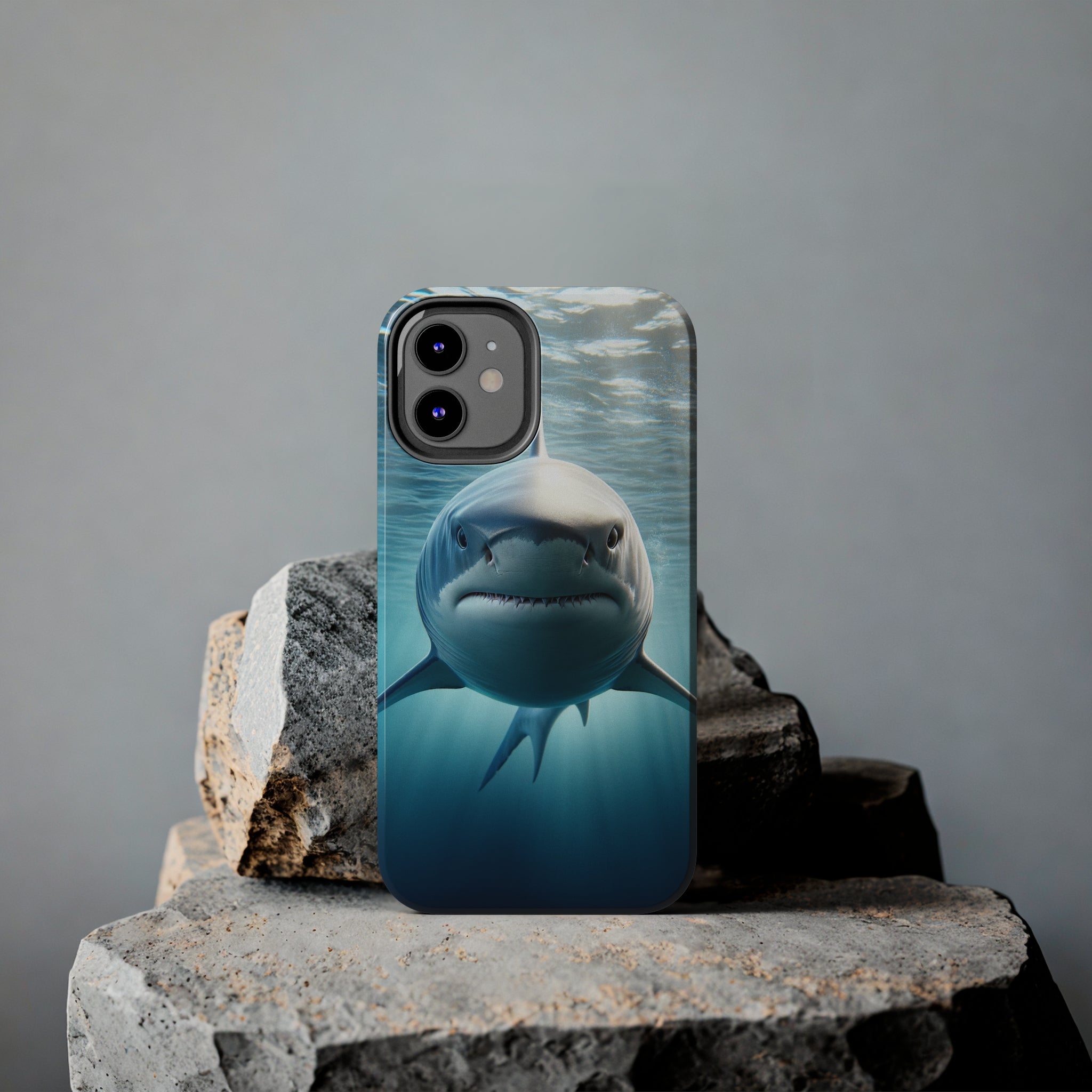 Curious shark - Tough Phone Case