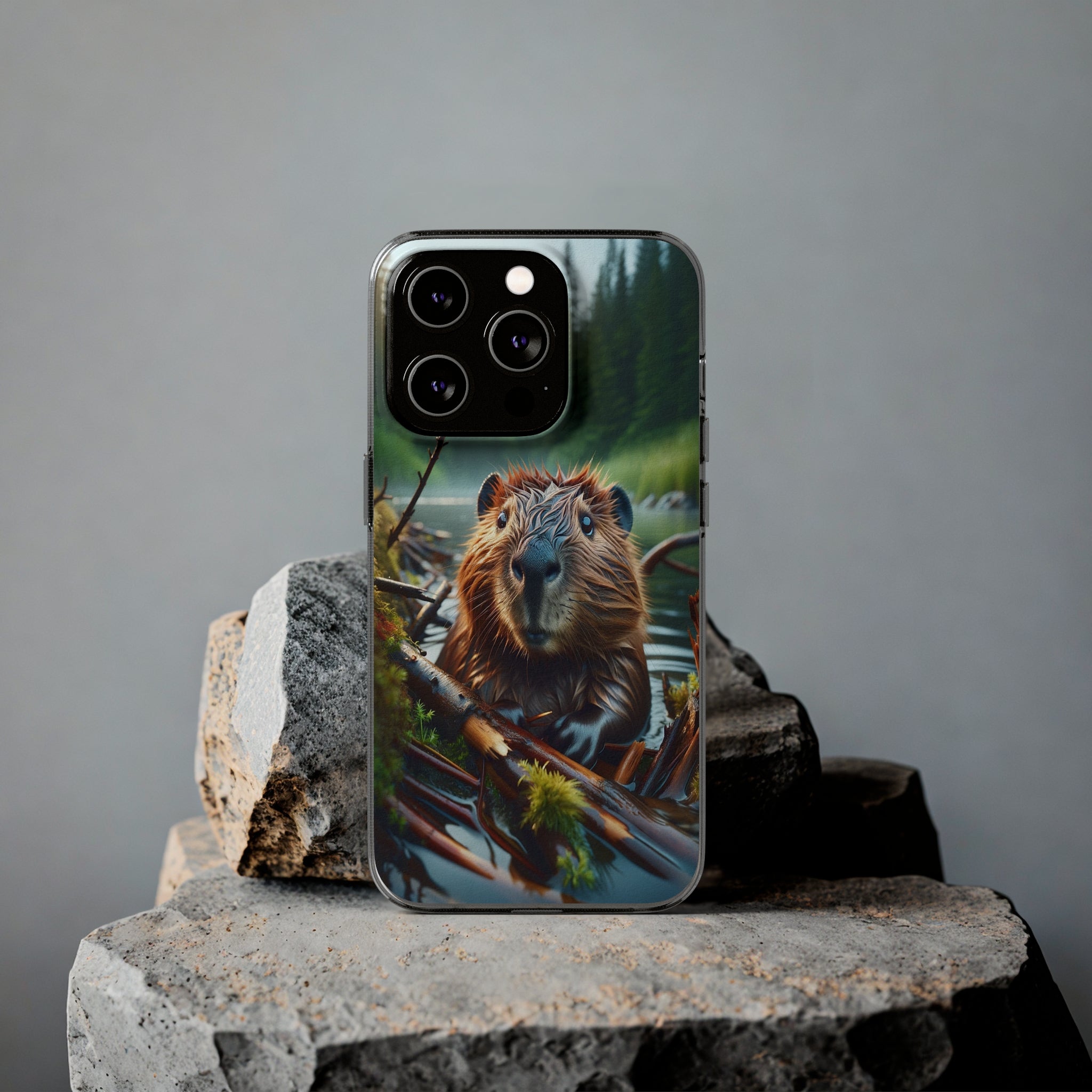 Curious Beaver - Soft Phone Case