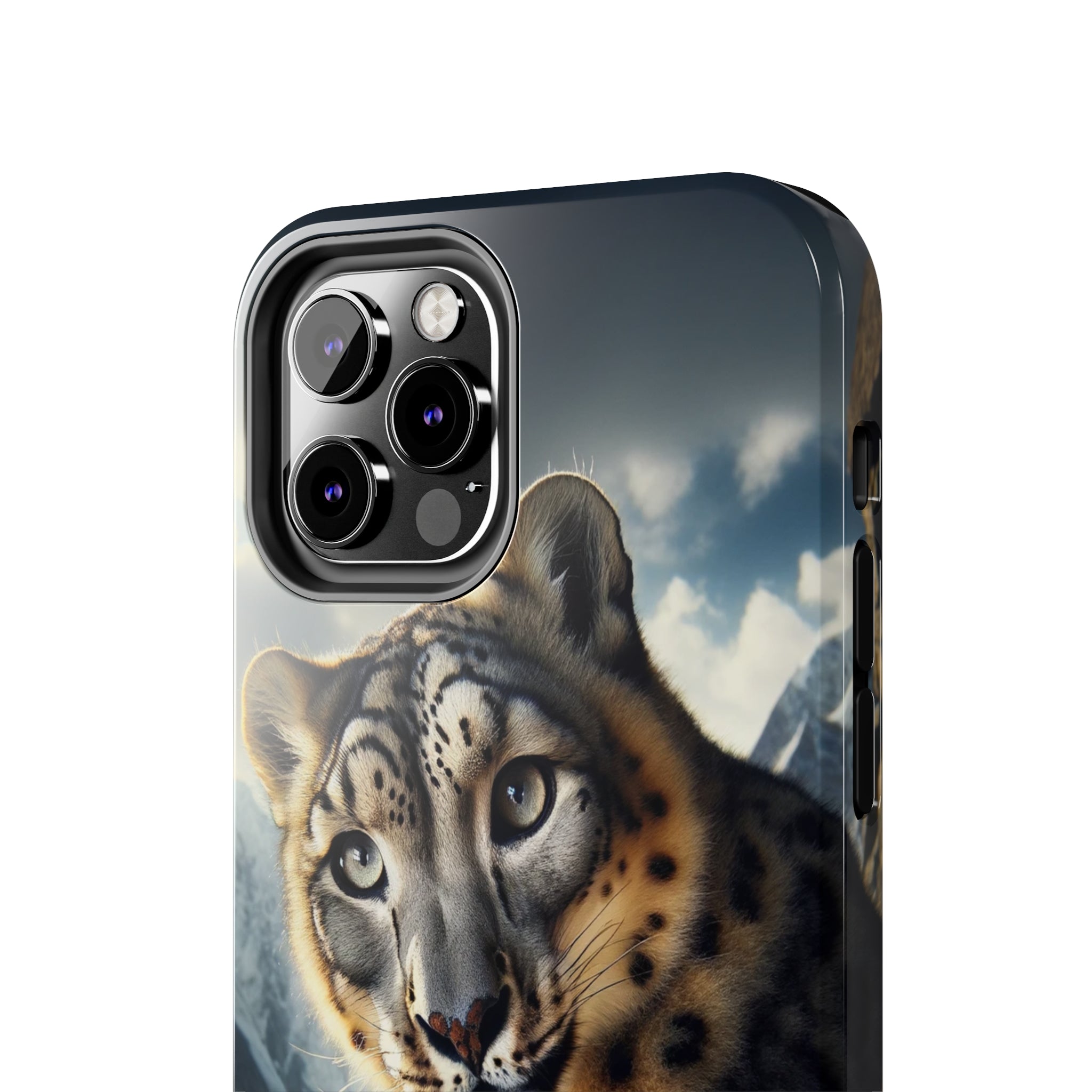 Curious Snow Leopard - Tough Phone Case