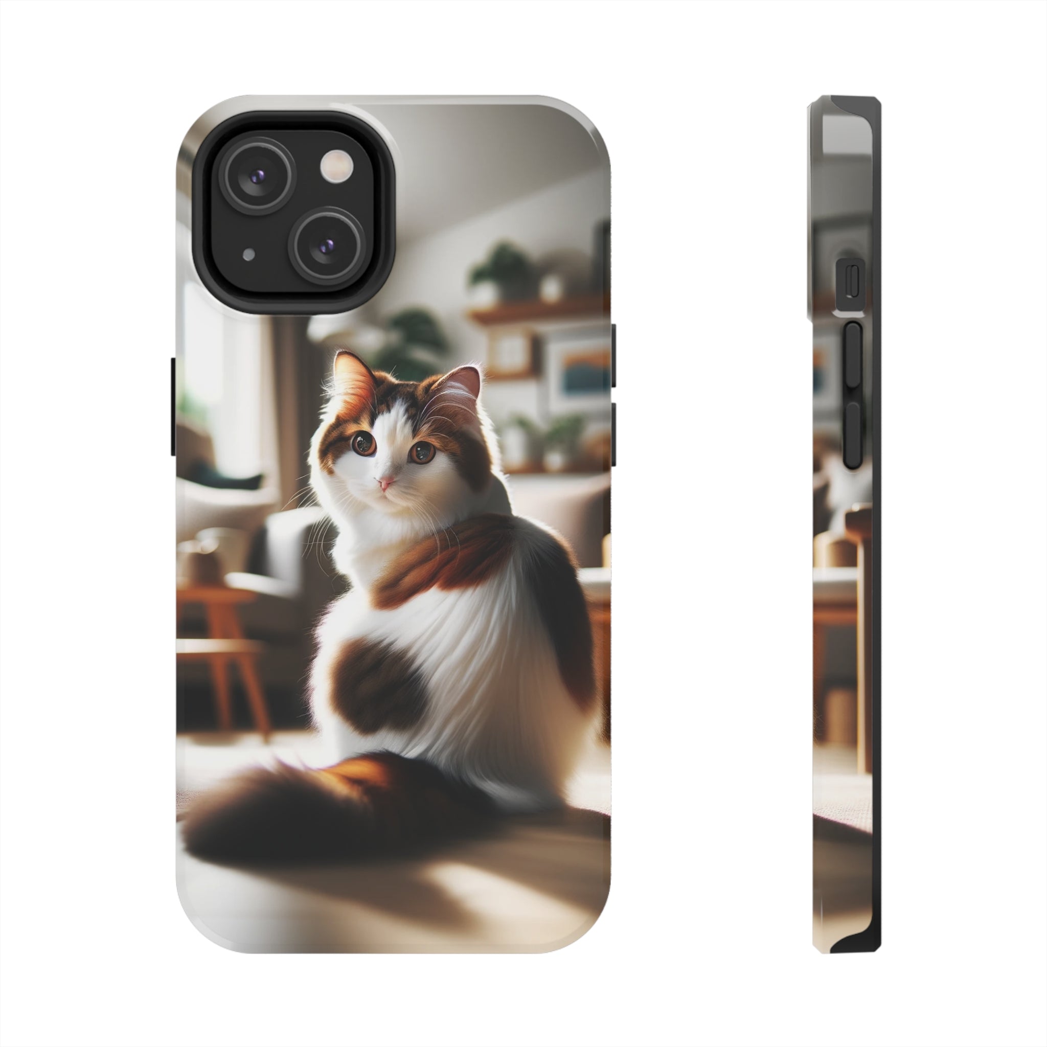 White-brown cat - Tough Phone Case