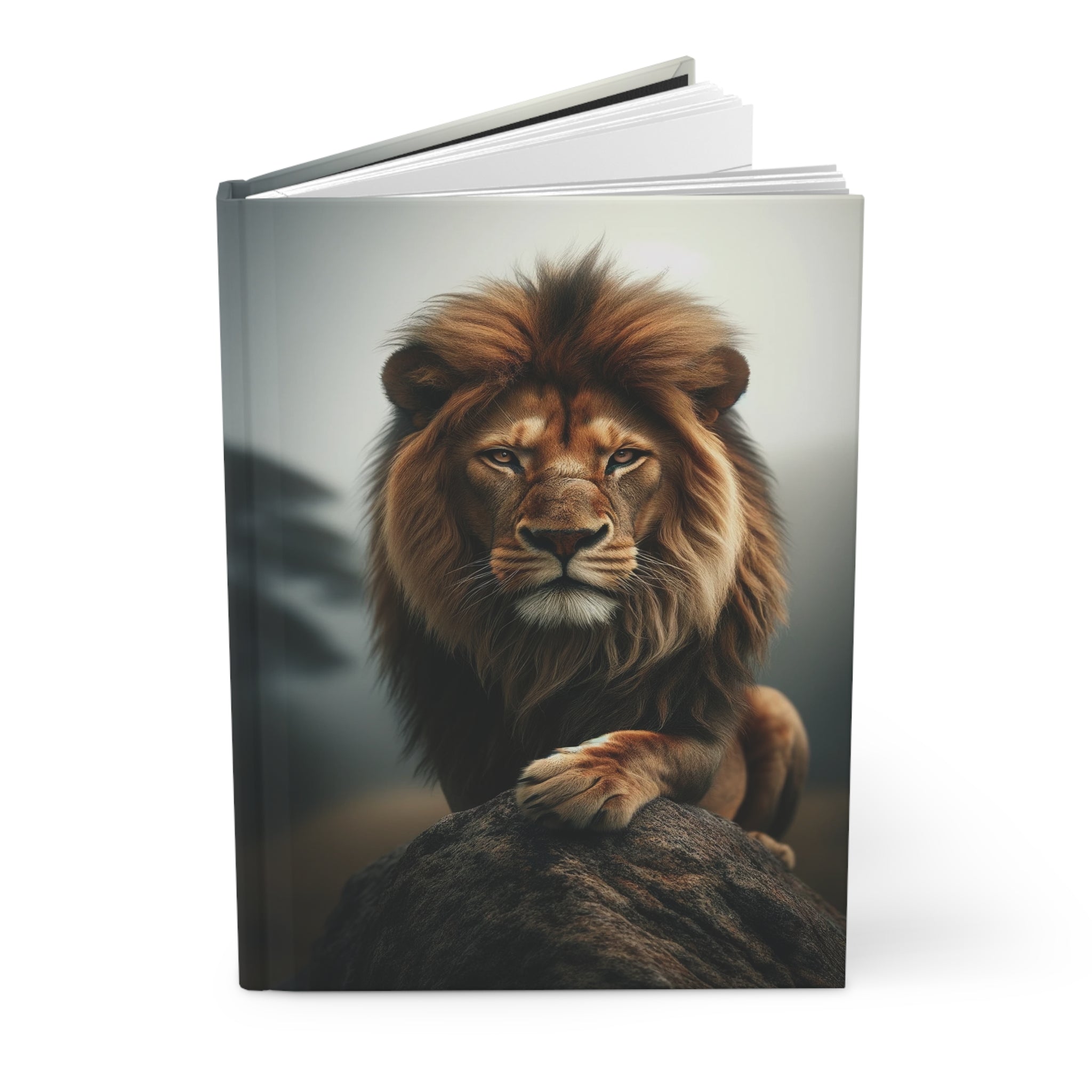 Angry lion - Hardcover Notebook