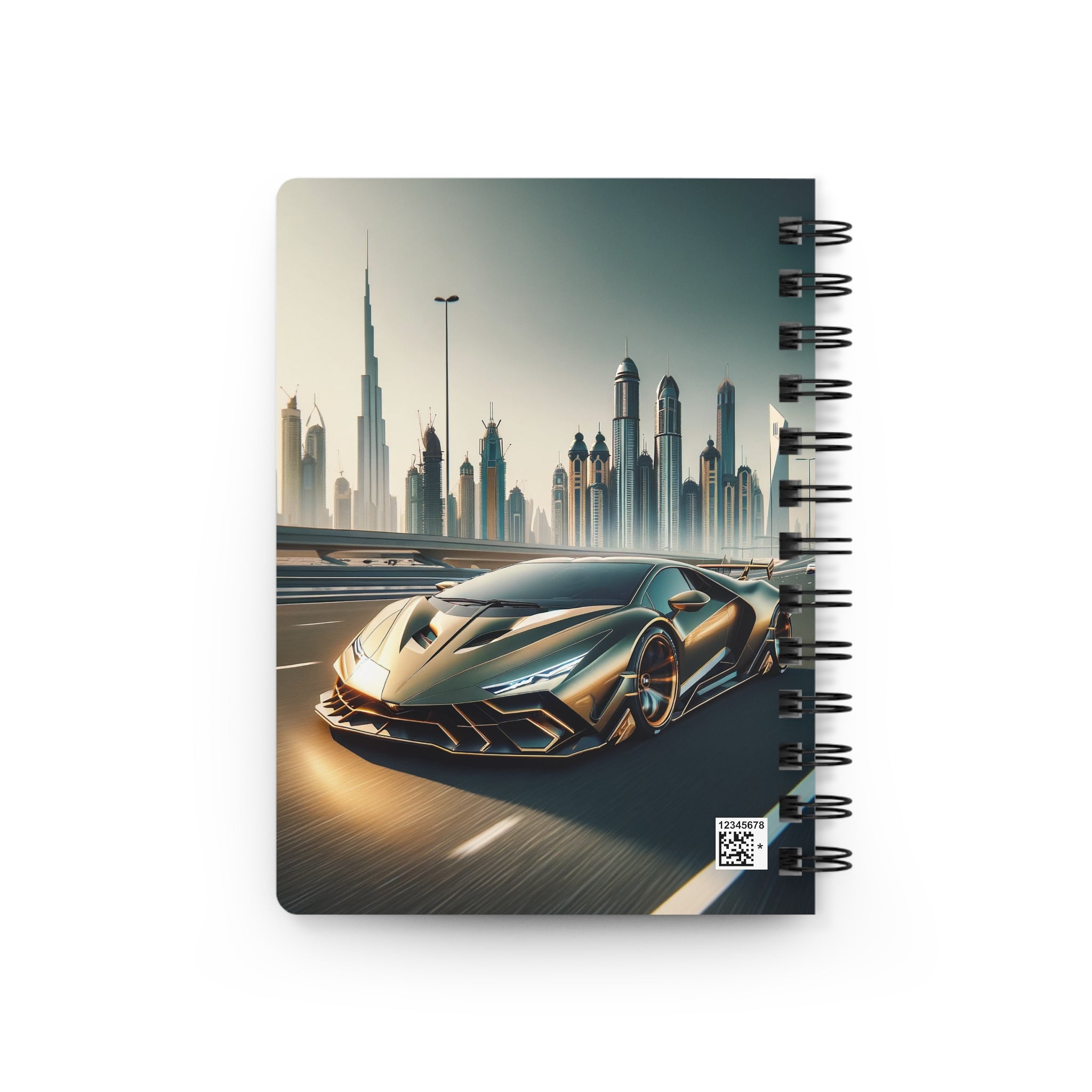 Golden colour car - Spiral Notebook