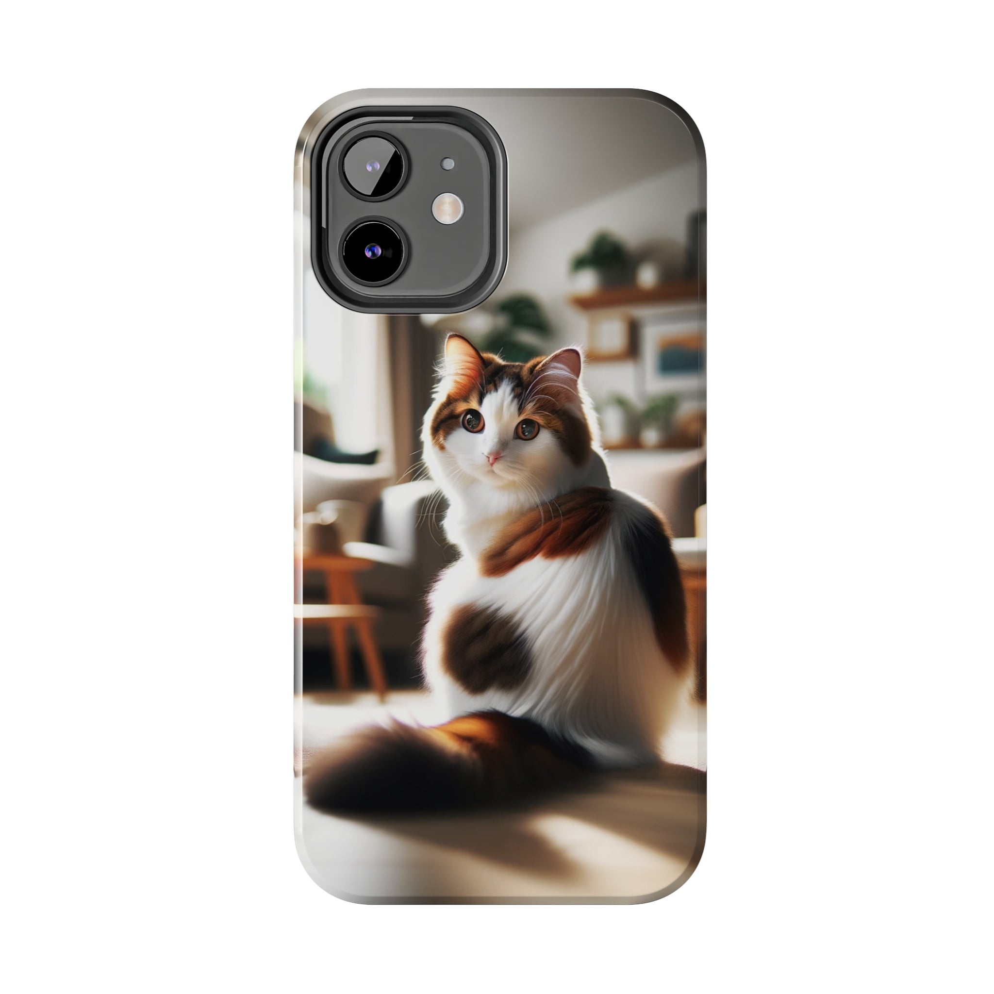 White-brown cat - Tough Phone Case