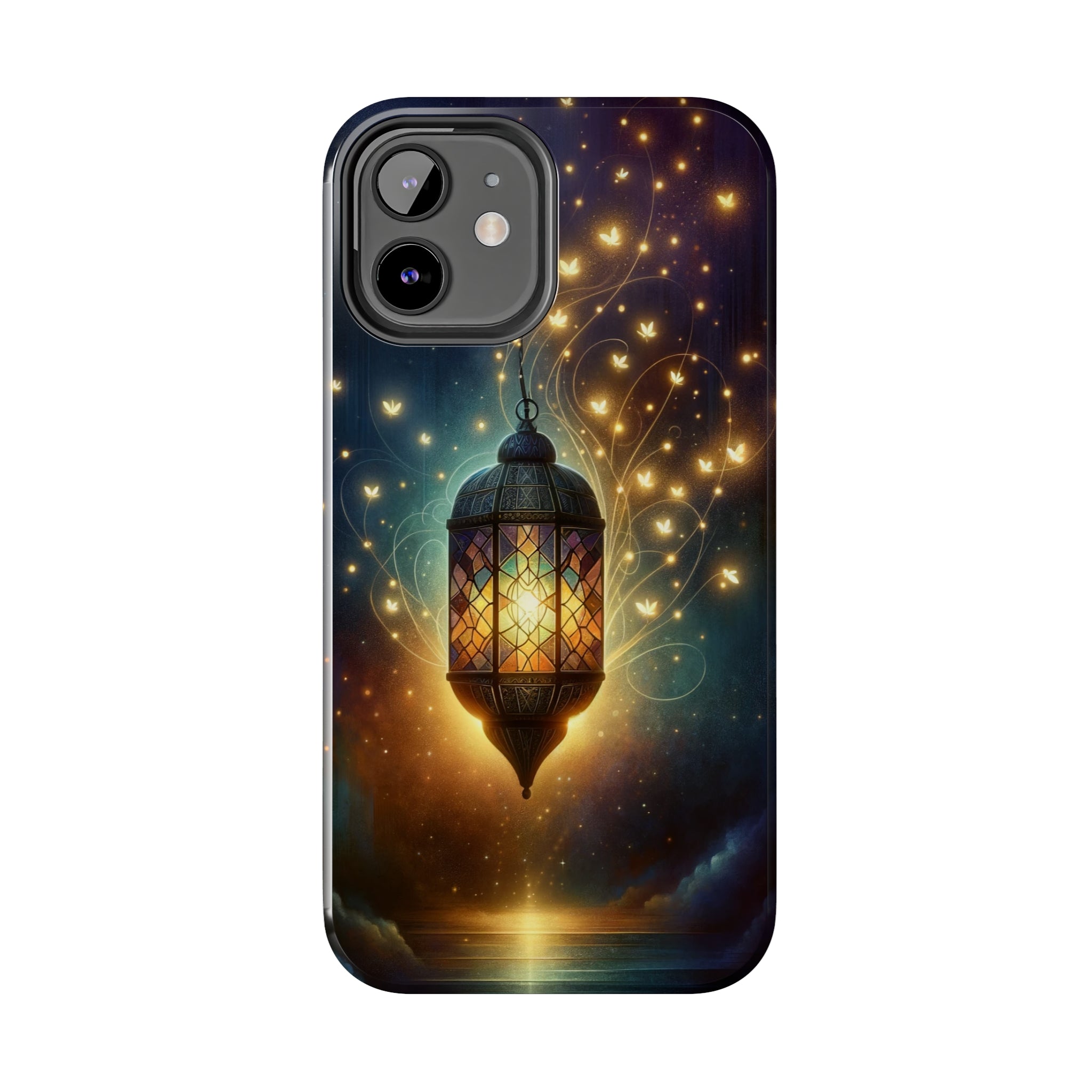 Fireflies around lamp - Tough Phone Case