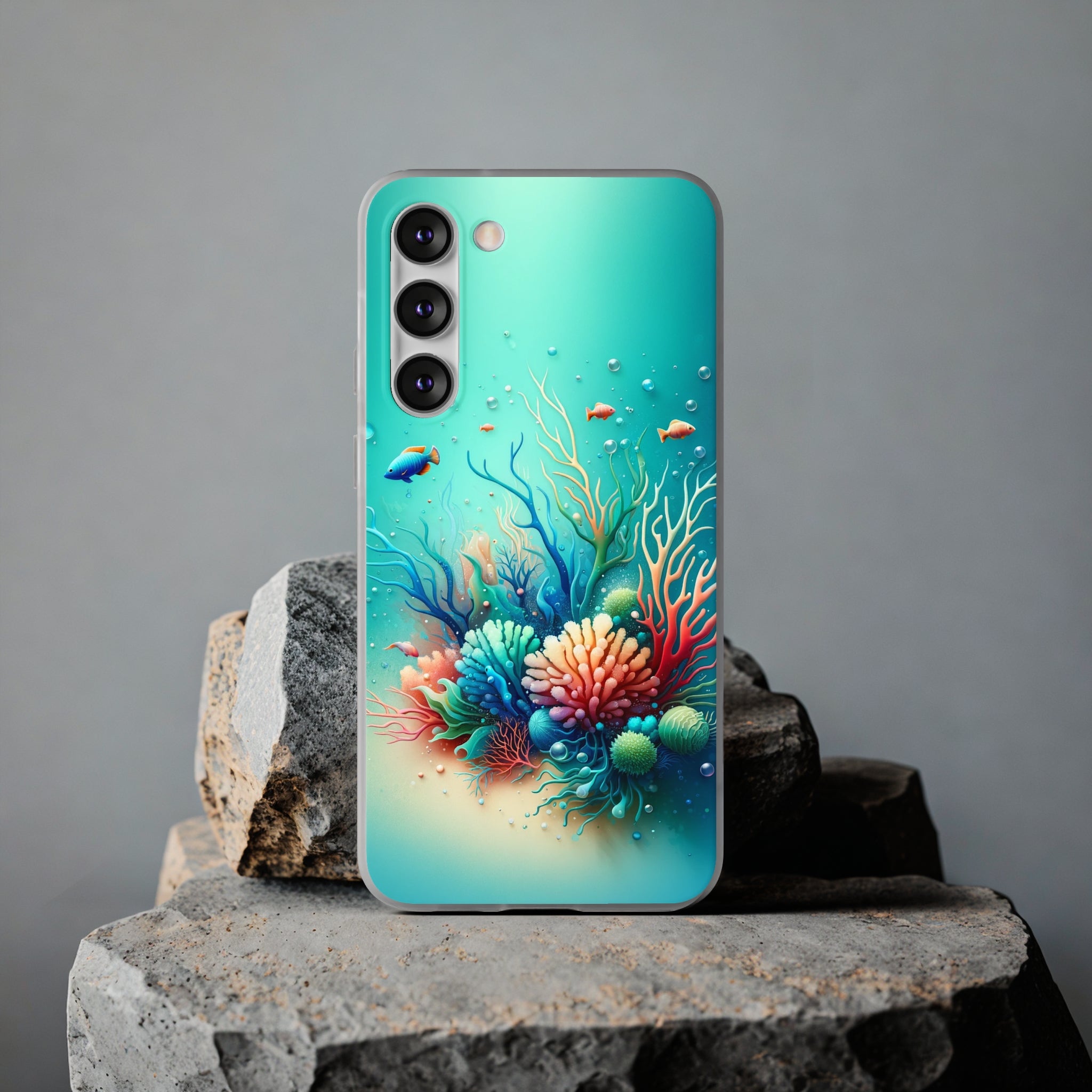 Fish around coral reef - Flexi Case (Samsung only)