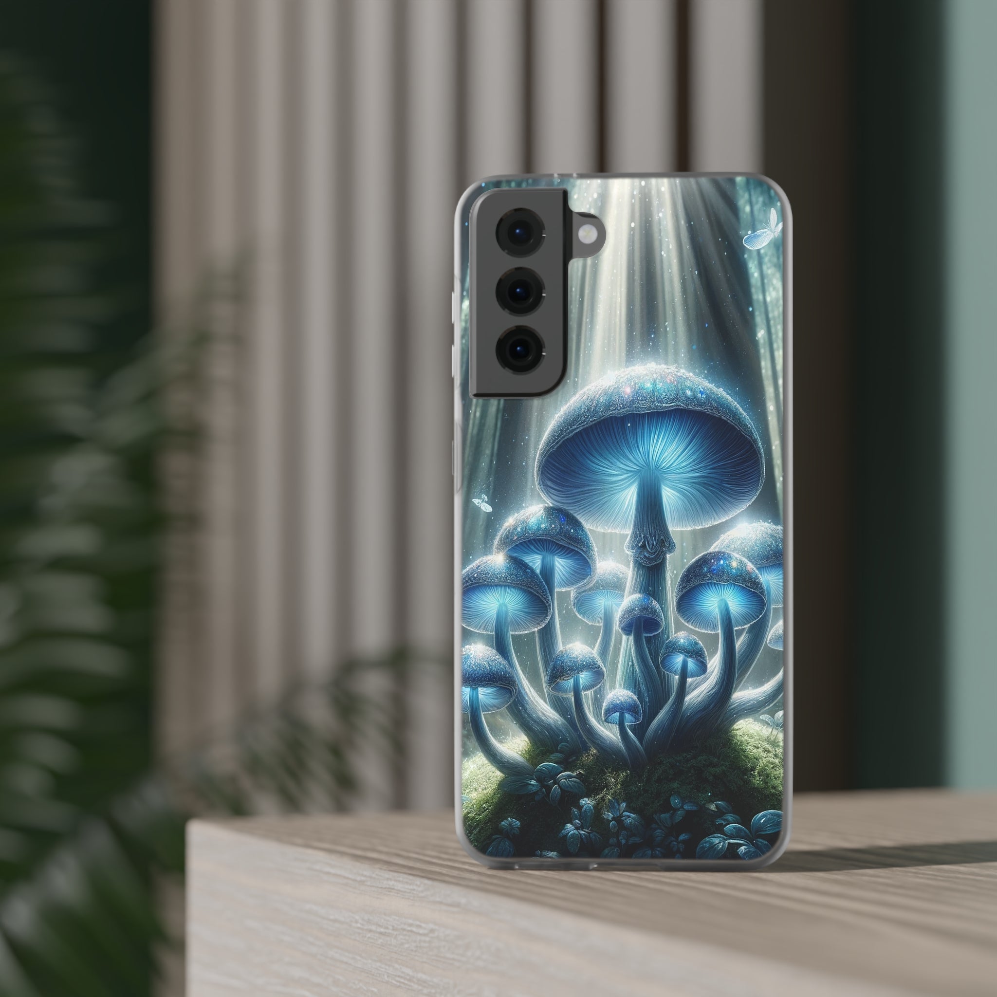 Lightblue mushrooms - Flexi Case (Samsung only)