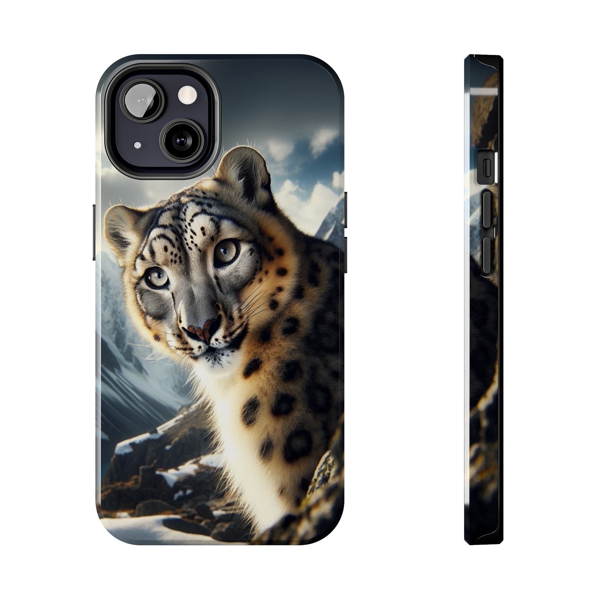 Curious Snow Leopard - Tough Phone Case