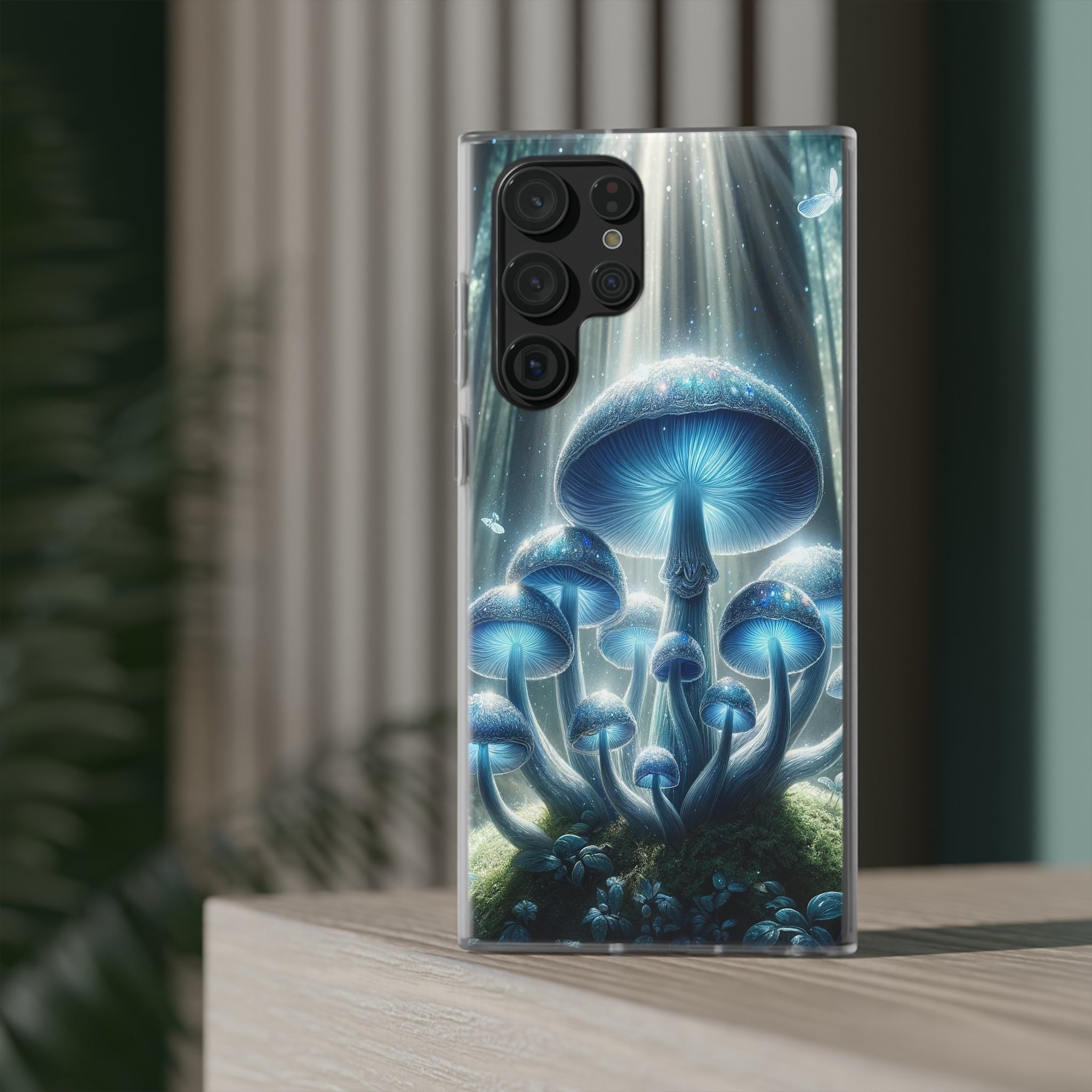 Lightblue mushrooms - Flexi Case (Samsung only)