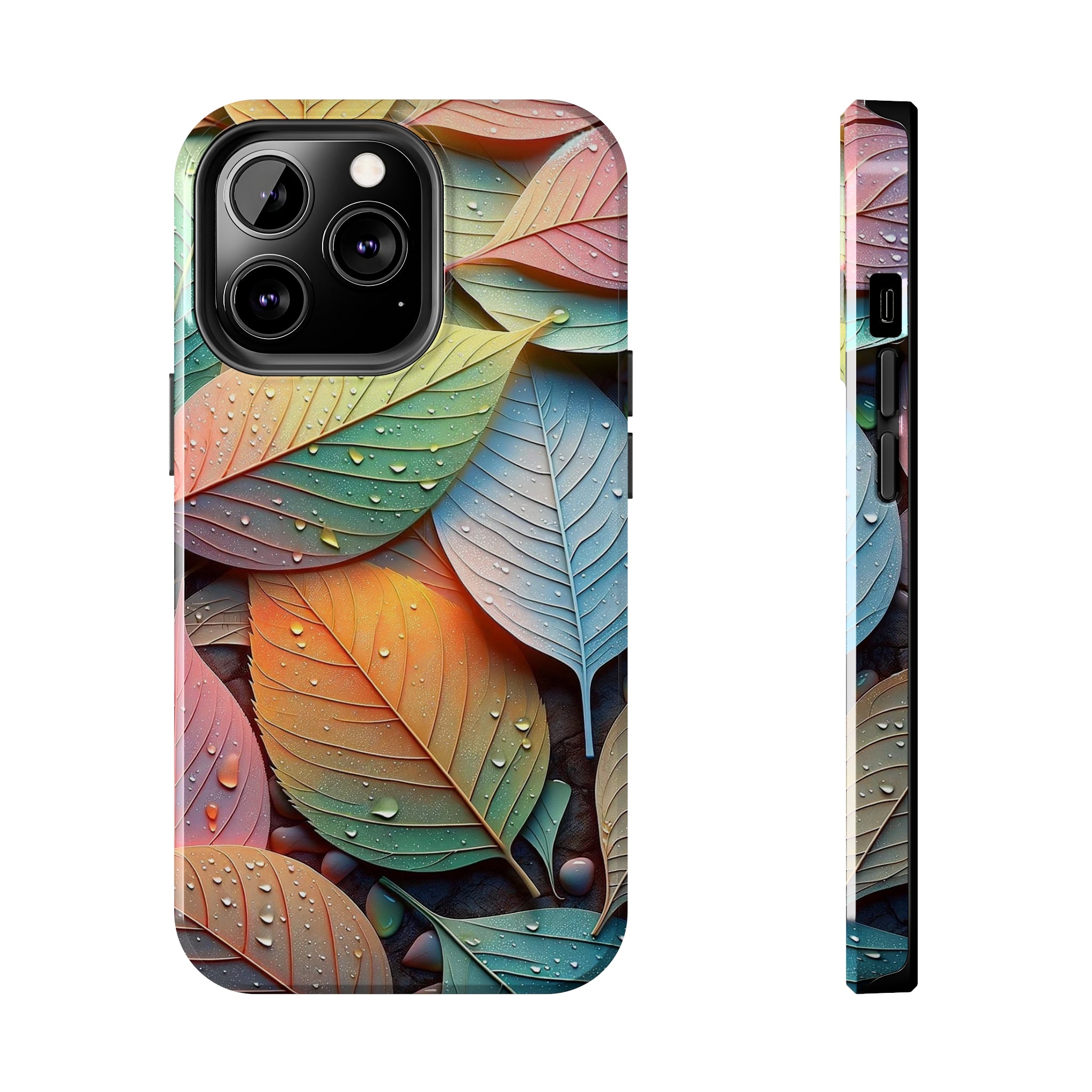 Pastel coloured leaves - Tough Phone Case