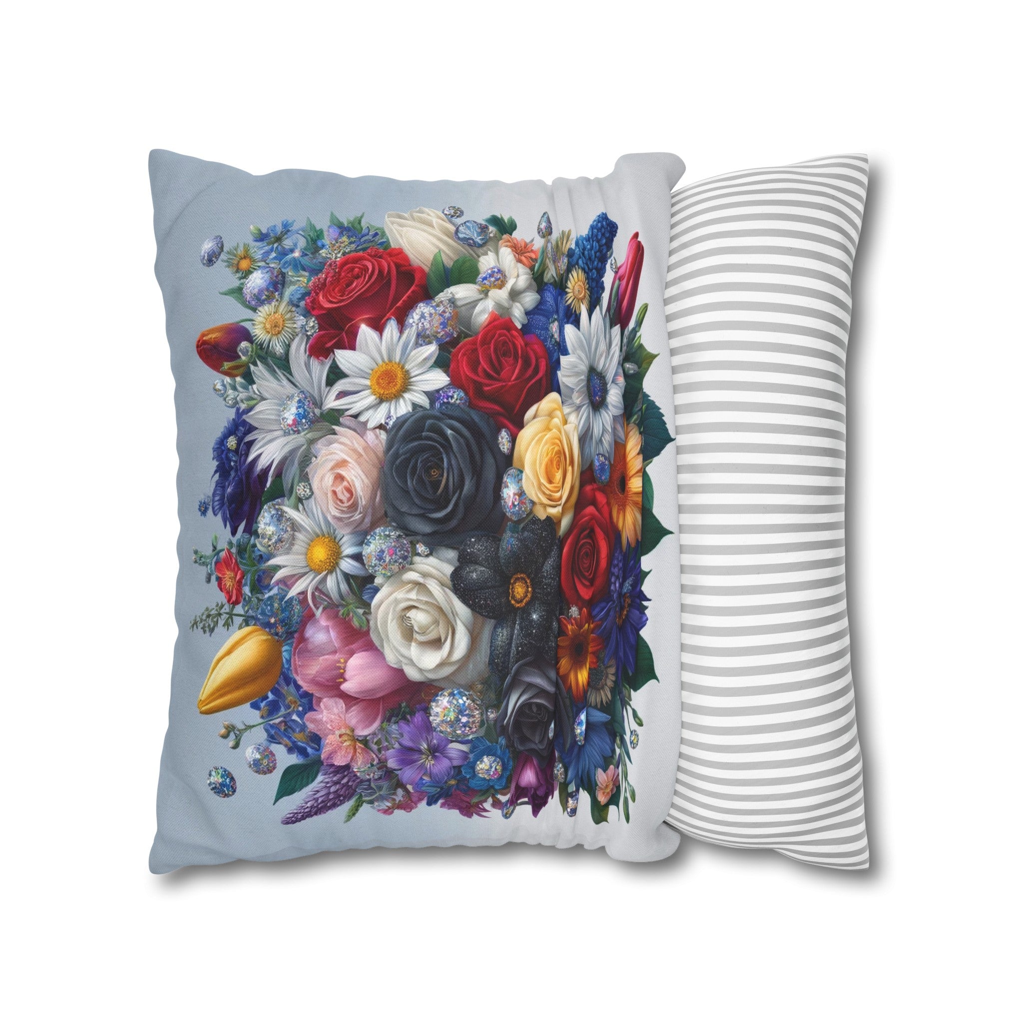 Colourful Bouquet (6) - Polyester Square Pillowcase