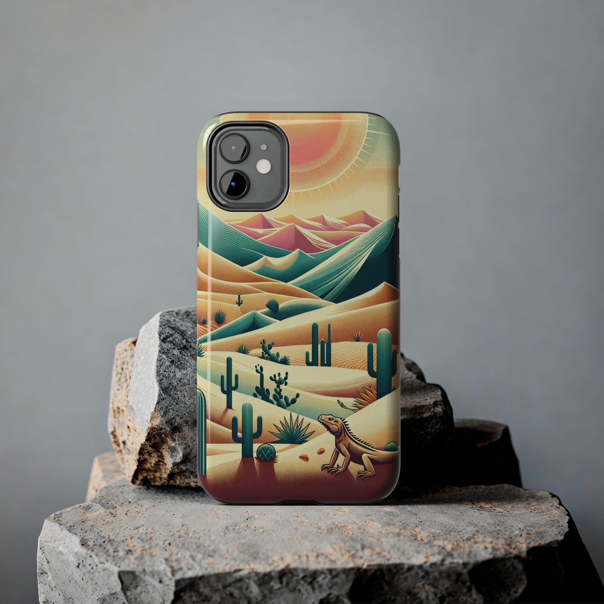 Iguana in the desert - Tough Phone Case