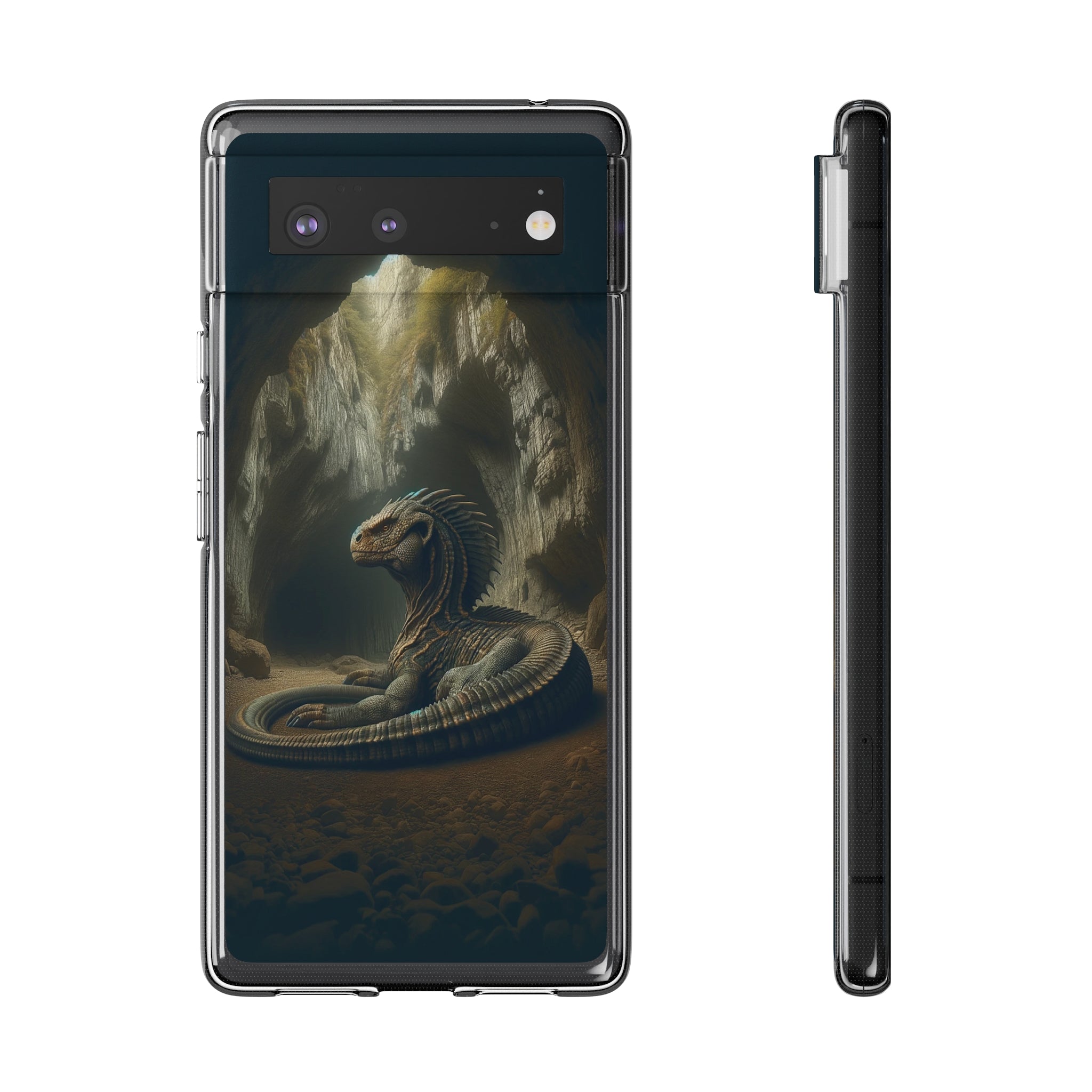 Basilisk in a cave - Soft Phone Case