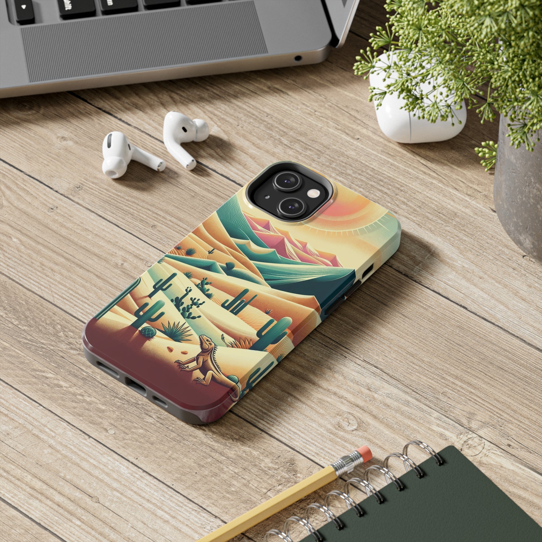 Iguana in the desert - Tough Phone Case