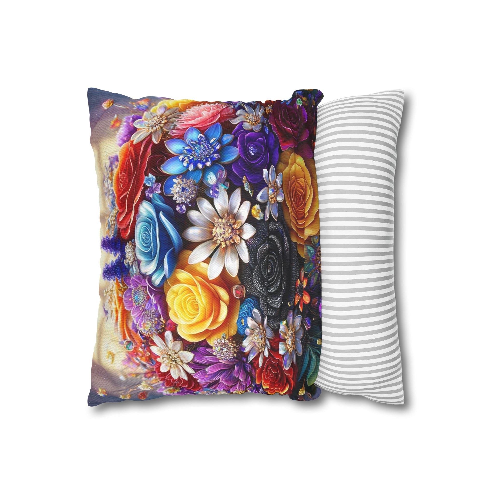 Colourful Bouquet (1) - Polyester Square Pillowcase