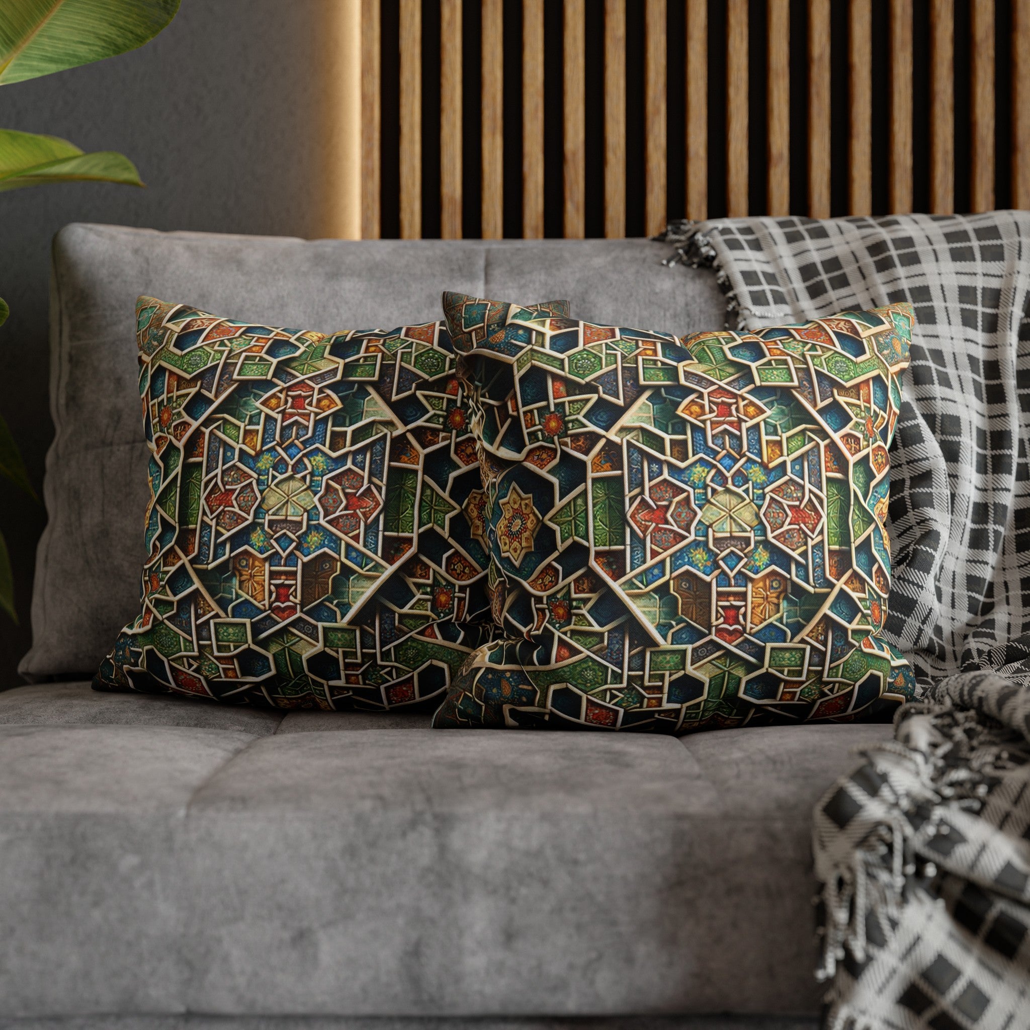 Persian Art 2 - Polyester Square Pillowcase