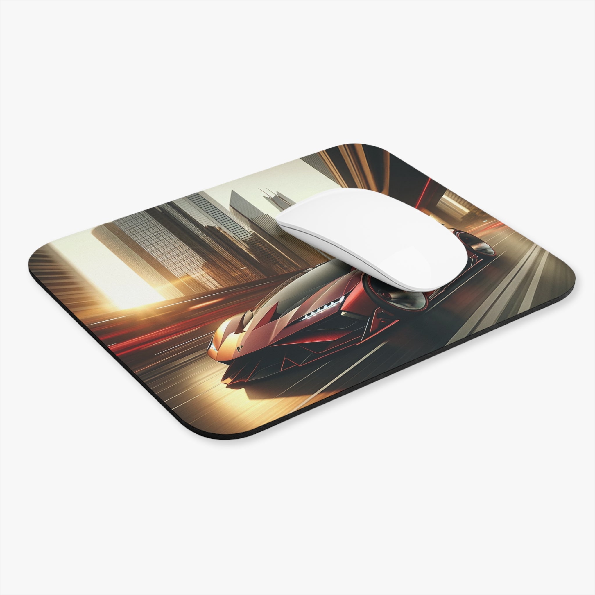 A red, Ferrari-inspired car - Mouse Pad (Rectangle)