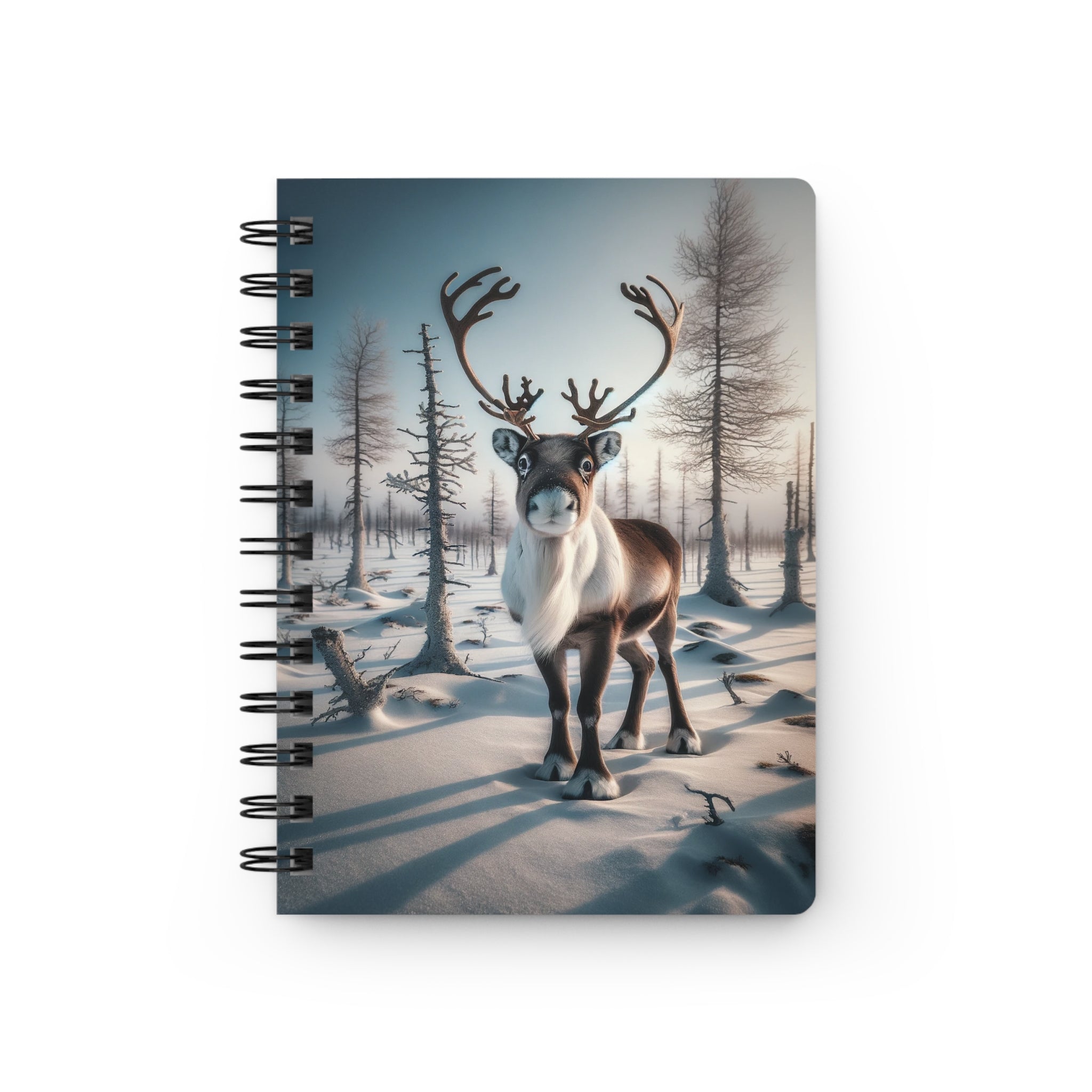 A curious reindeer - Spiral Notebook