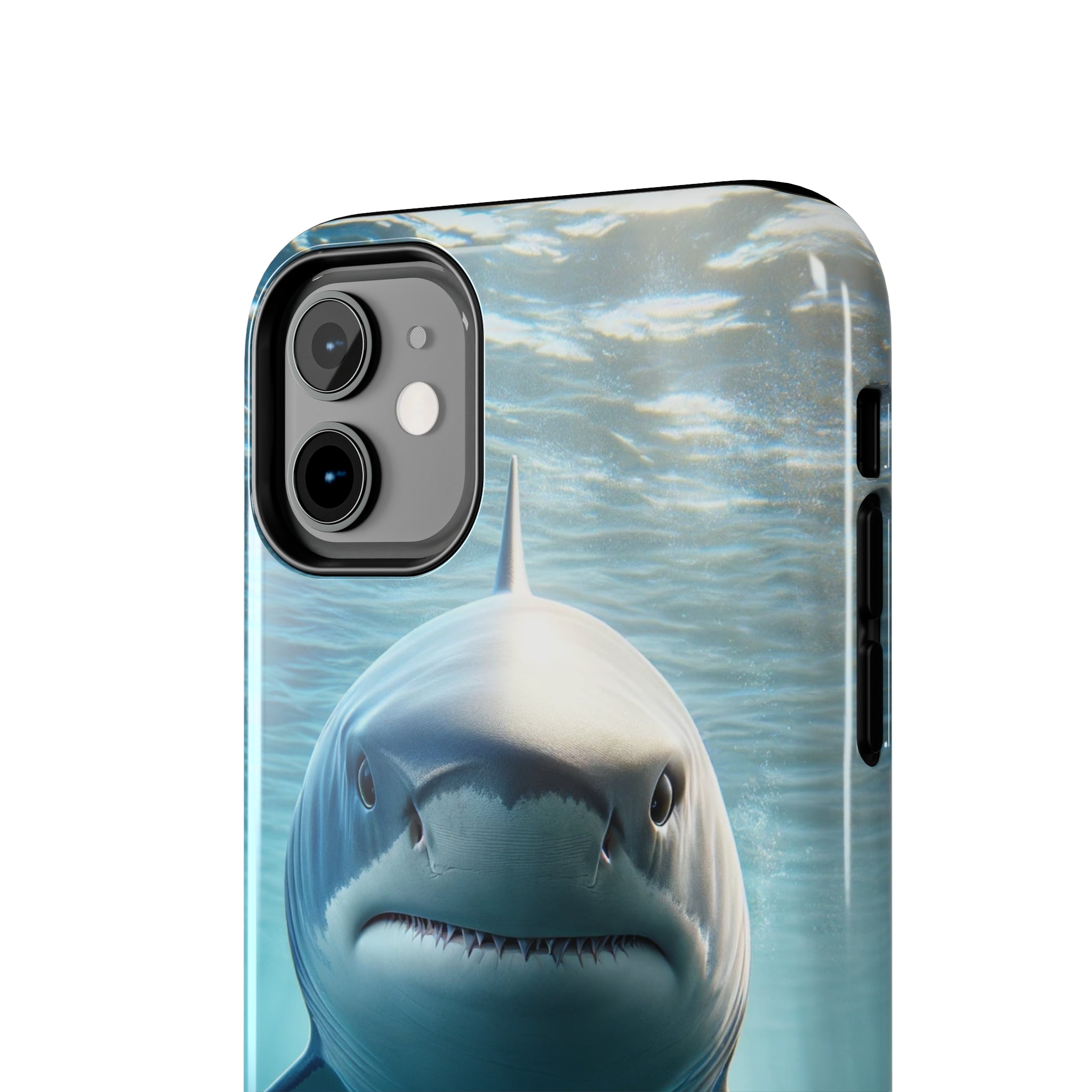 Curious shark - Tough Phone Case