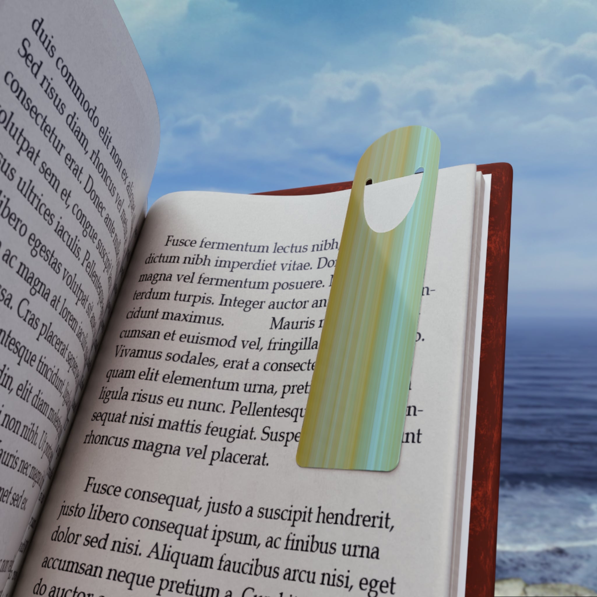 Green-Blue vertical lines - Bookmark