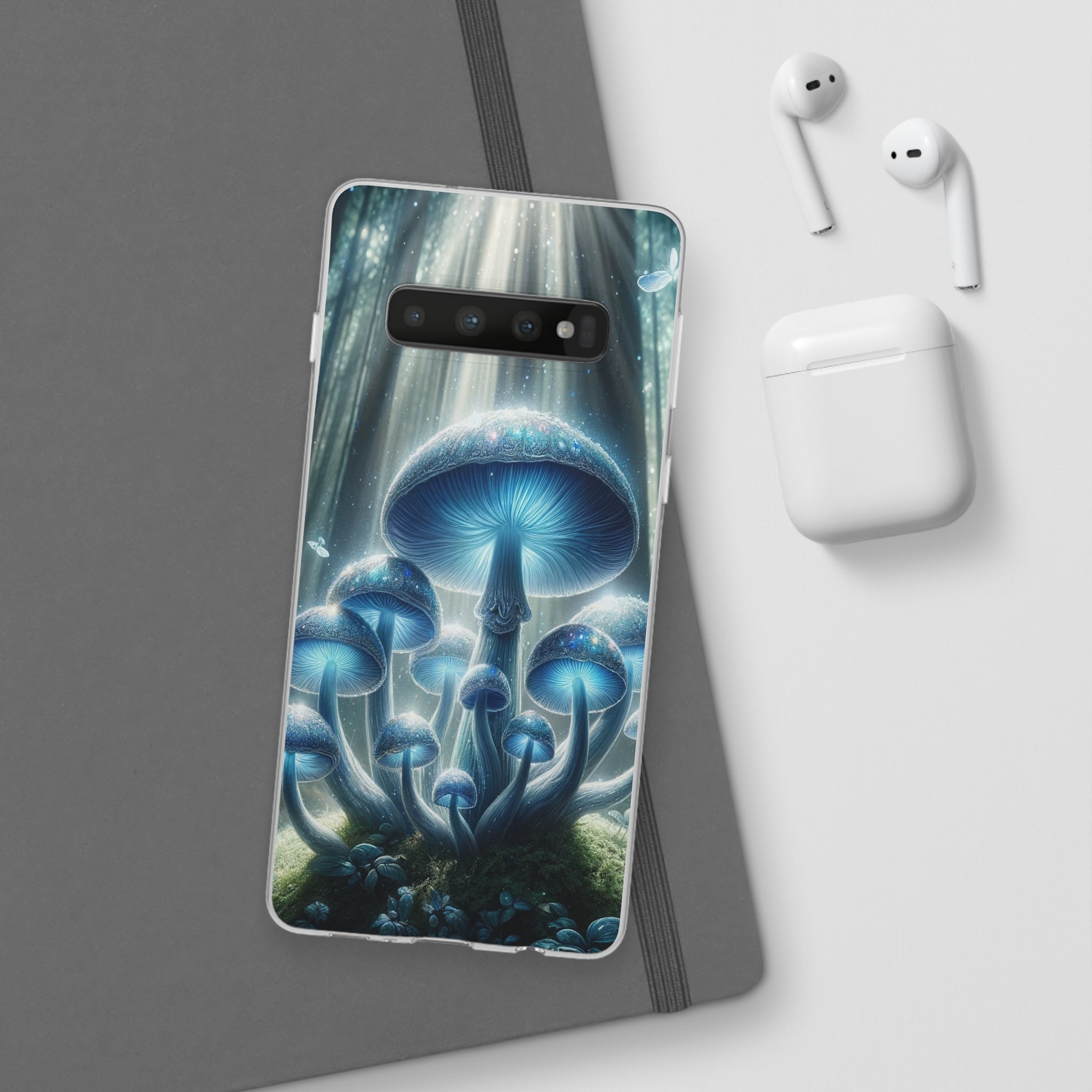 Lightblue mushrooms - Flexi Case (Samsung only)