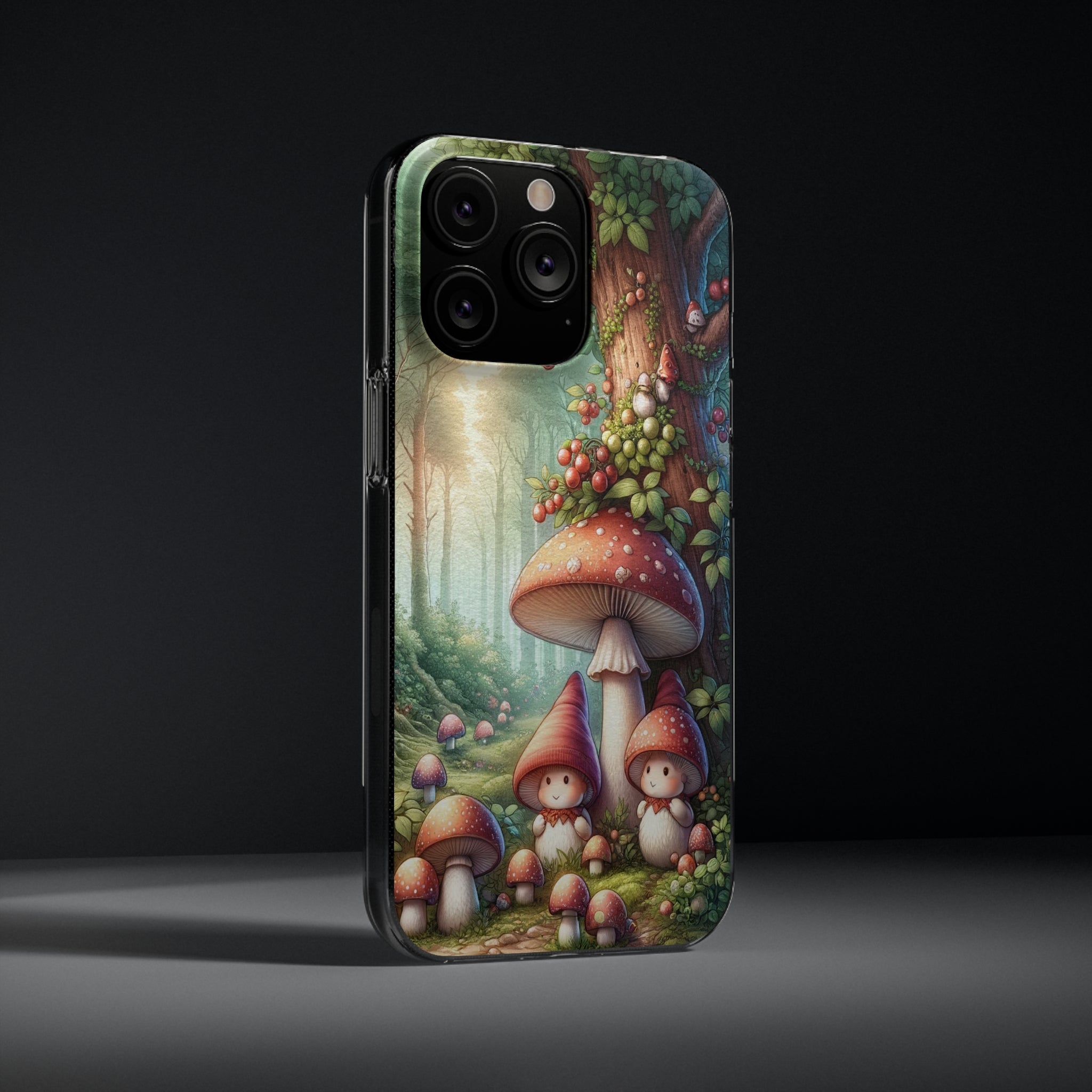 Gnomes and mushrooms - Soft Phone Case