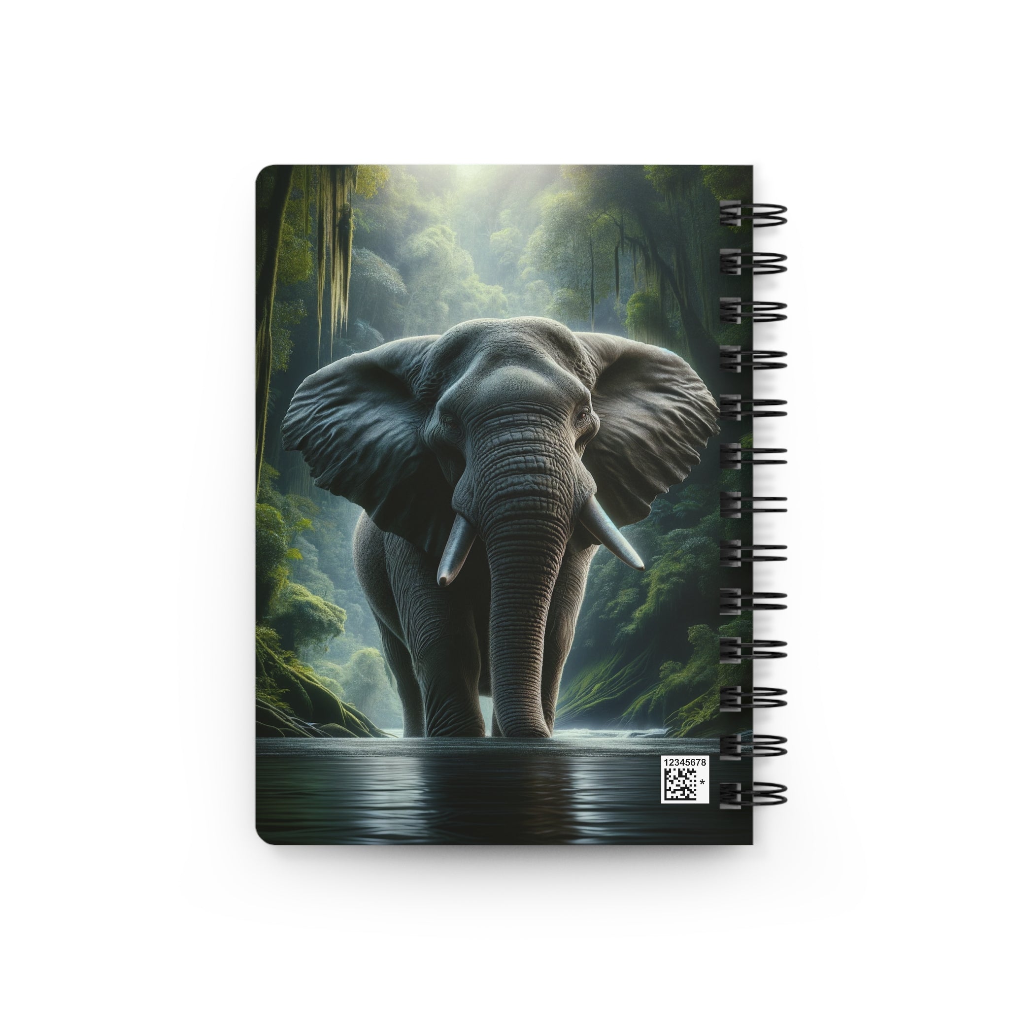 Elephant in the water - Spiral Notebook