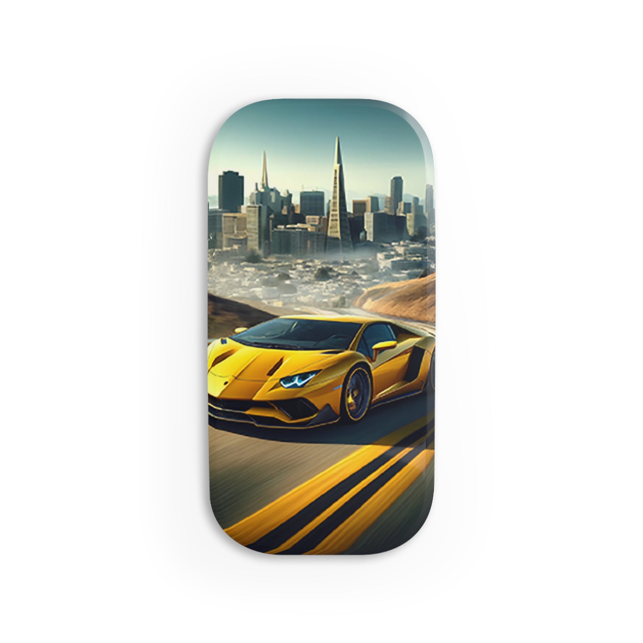 Yellow Lamborghini - Phone Click-On Grip