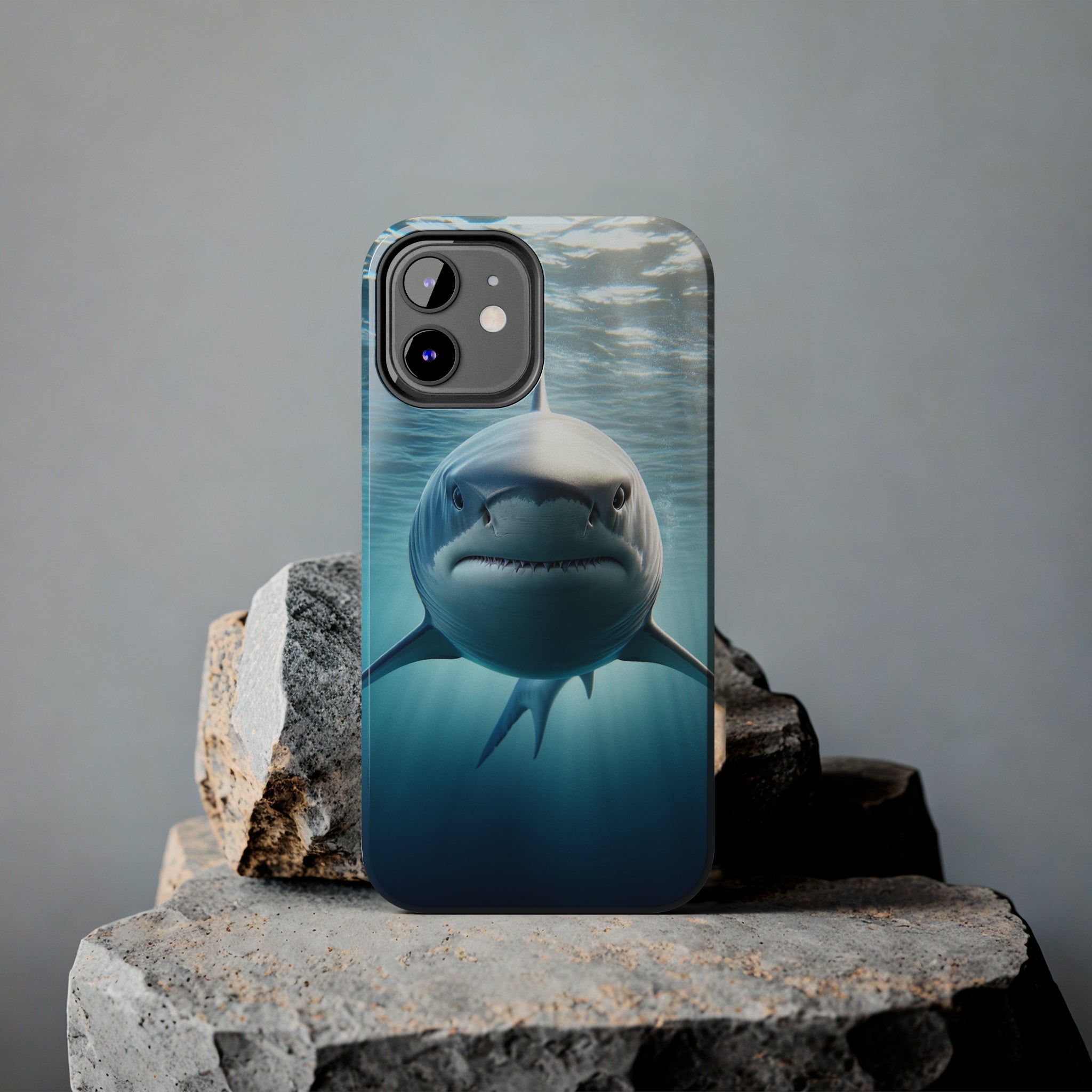 Curious shark - Tough Phone Case